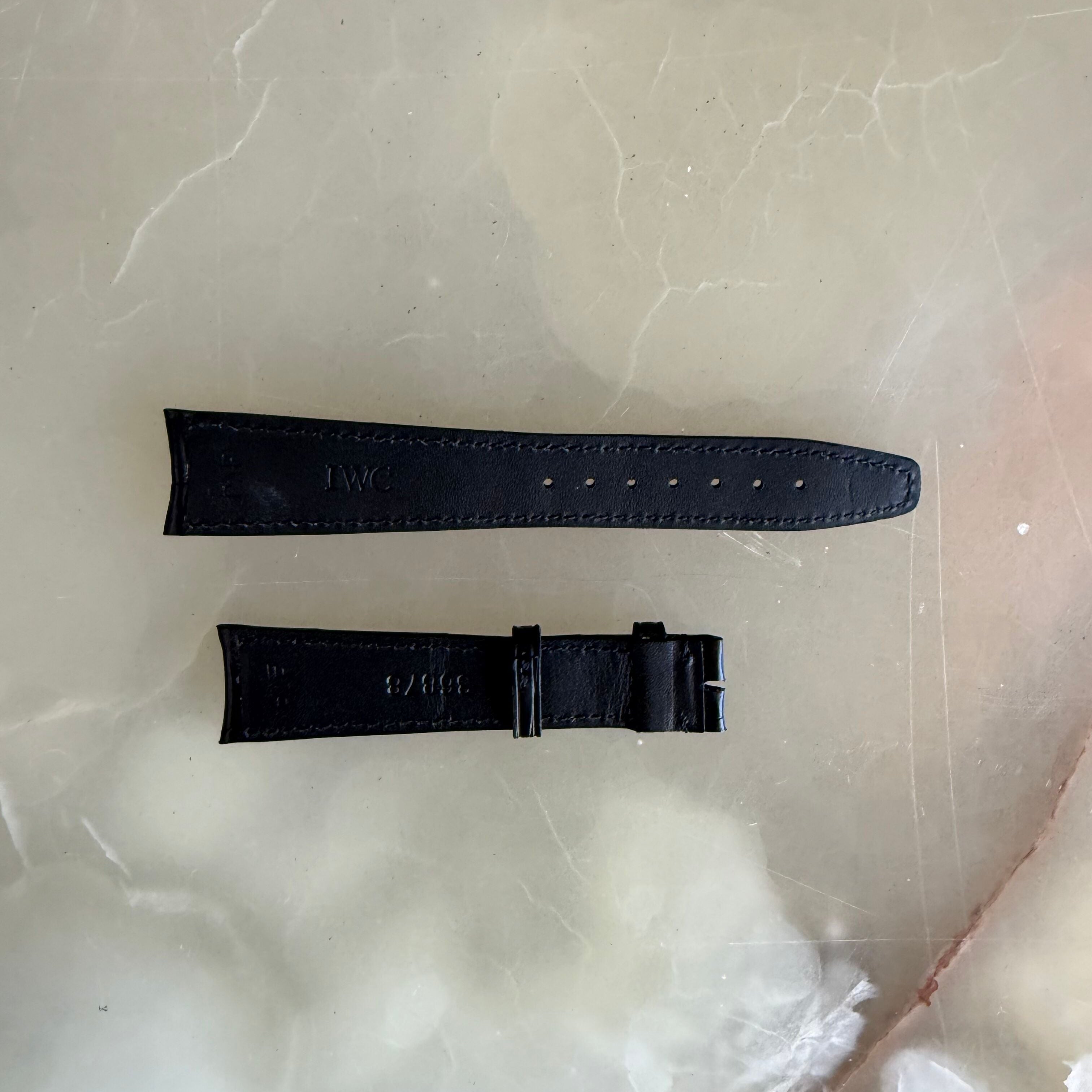 Authentic IWC Black Alligator Watch Band Strap 20mm