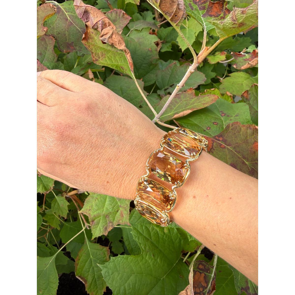 Swarovski Harmonia Gold Tone Crystal Cuff Bracelet 5616521