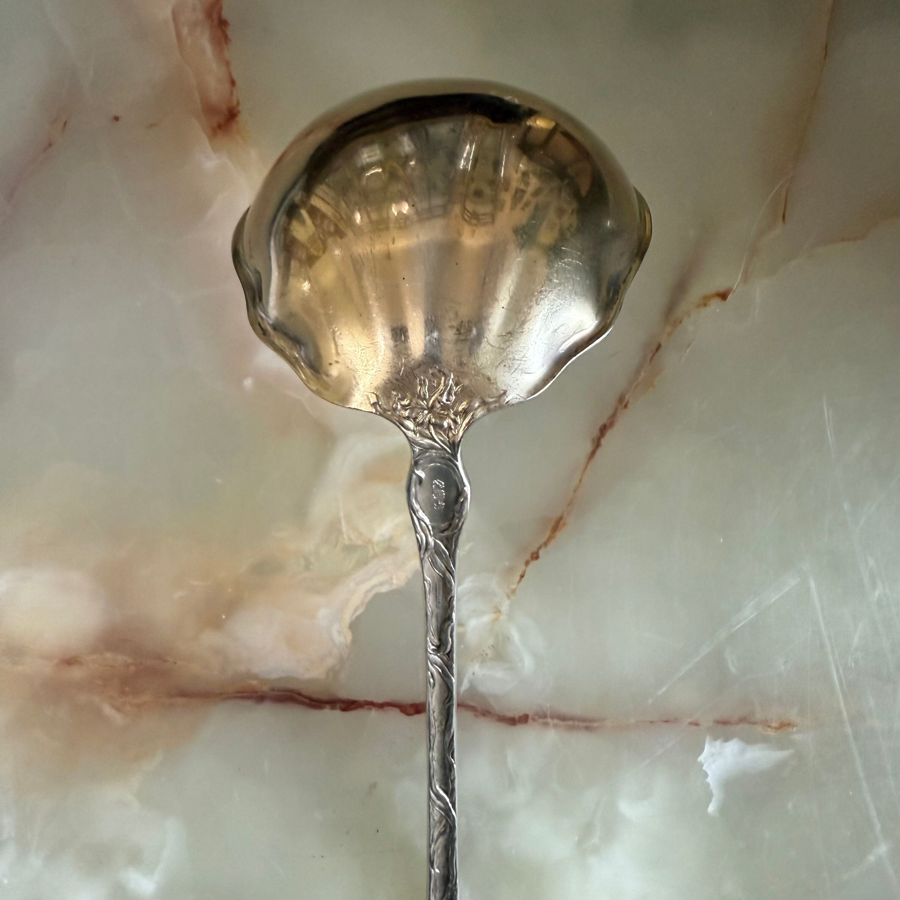 Reed & Barton Les Cinq Fleurs Sterling Large Soup Ladle