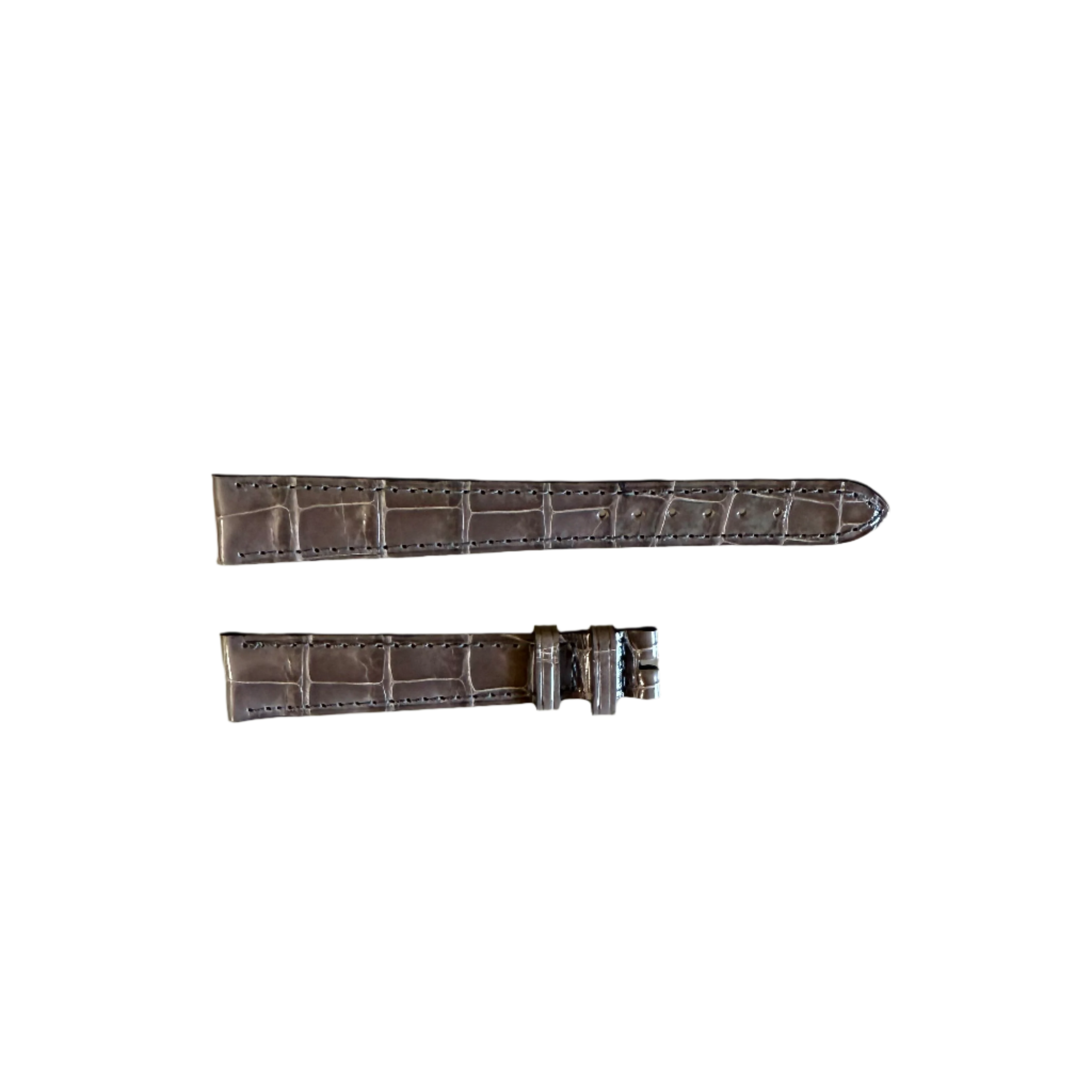 Authentic Patek Philippe Shiny Gray Alligator Watch Strap Band 15mm