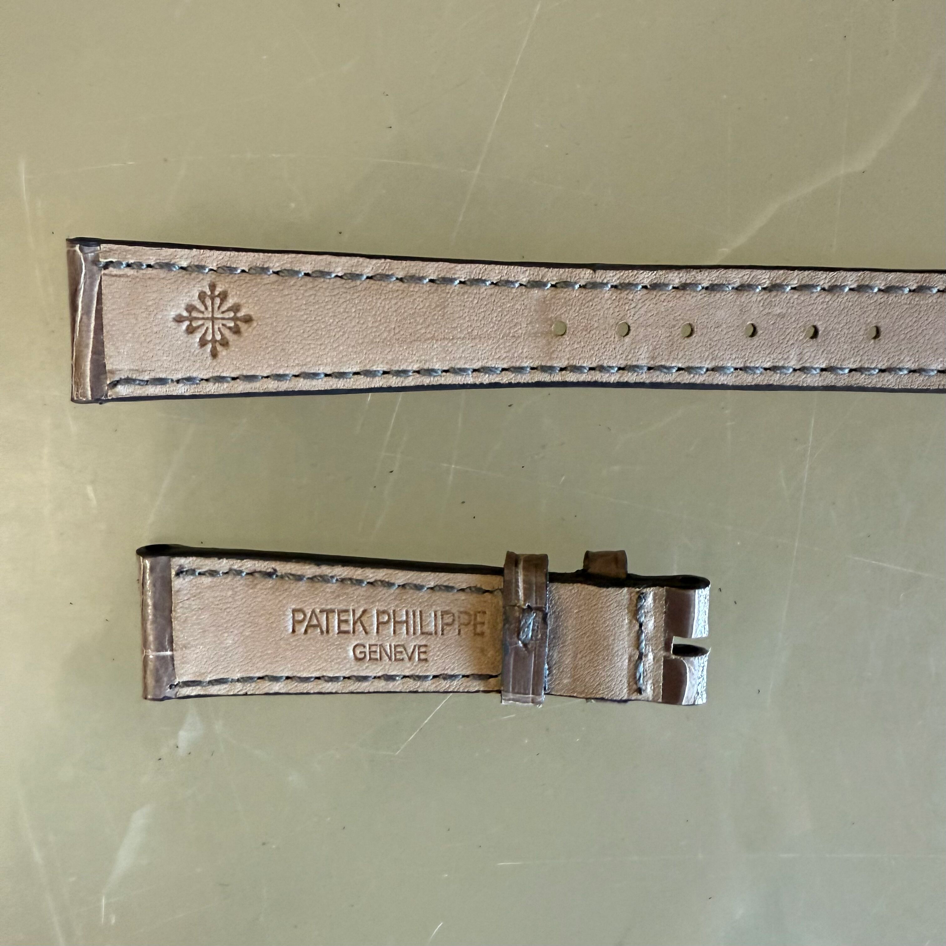 Authentic Patek Philippe Gray Alligator Watch Strap Band 15mm