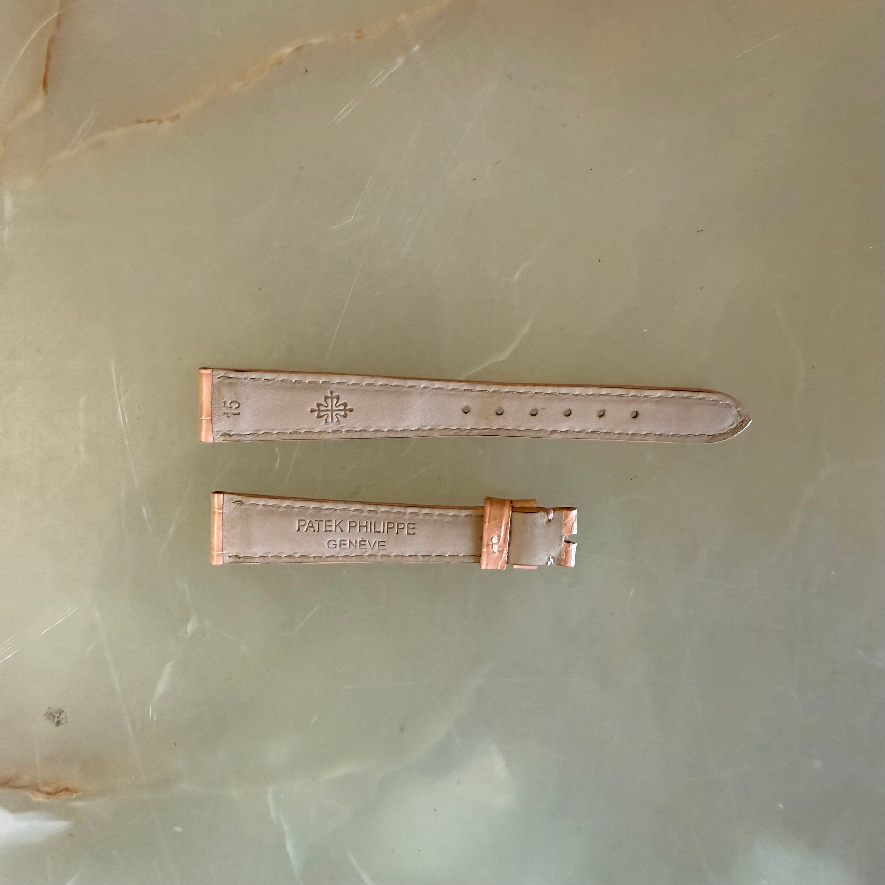 Authentic Patek Philippe Pink Alligator Watch Strap Band 15mm