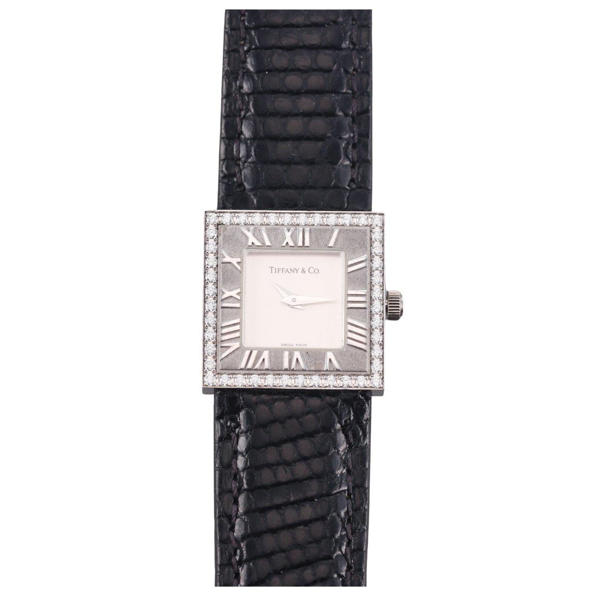 Tiffany & Co Atlas 18k Gold Diamond Cocktail Watch
