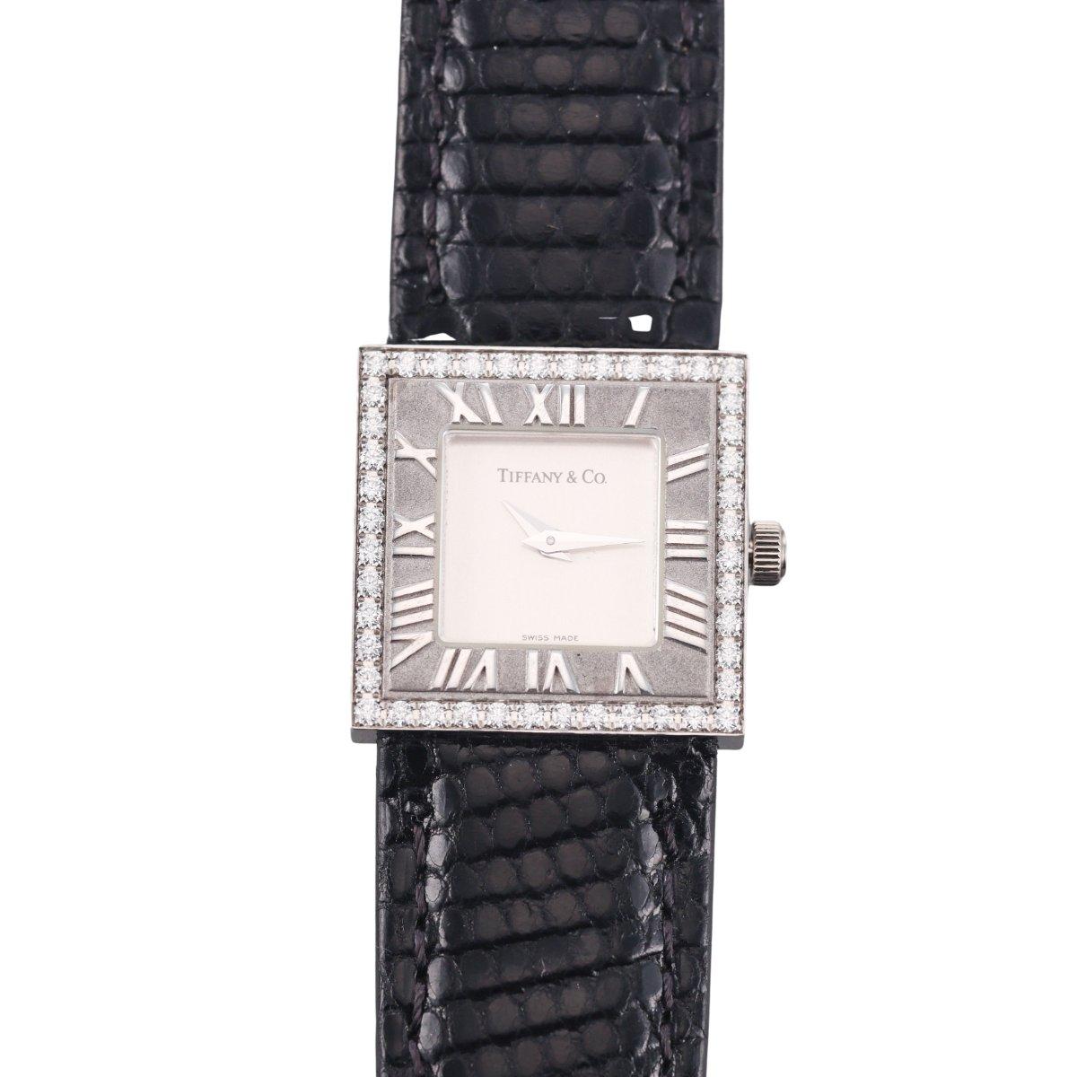 Tiffany & Co Atlas 18k Gold Diamond Cocktail Watch