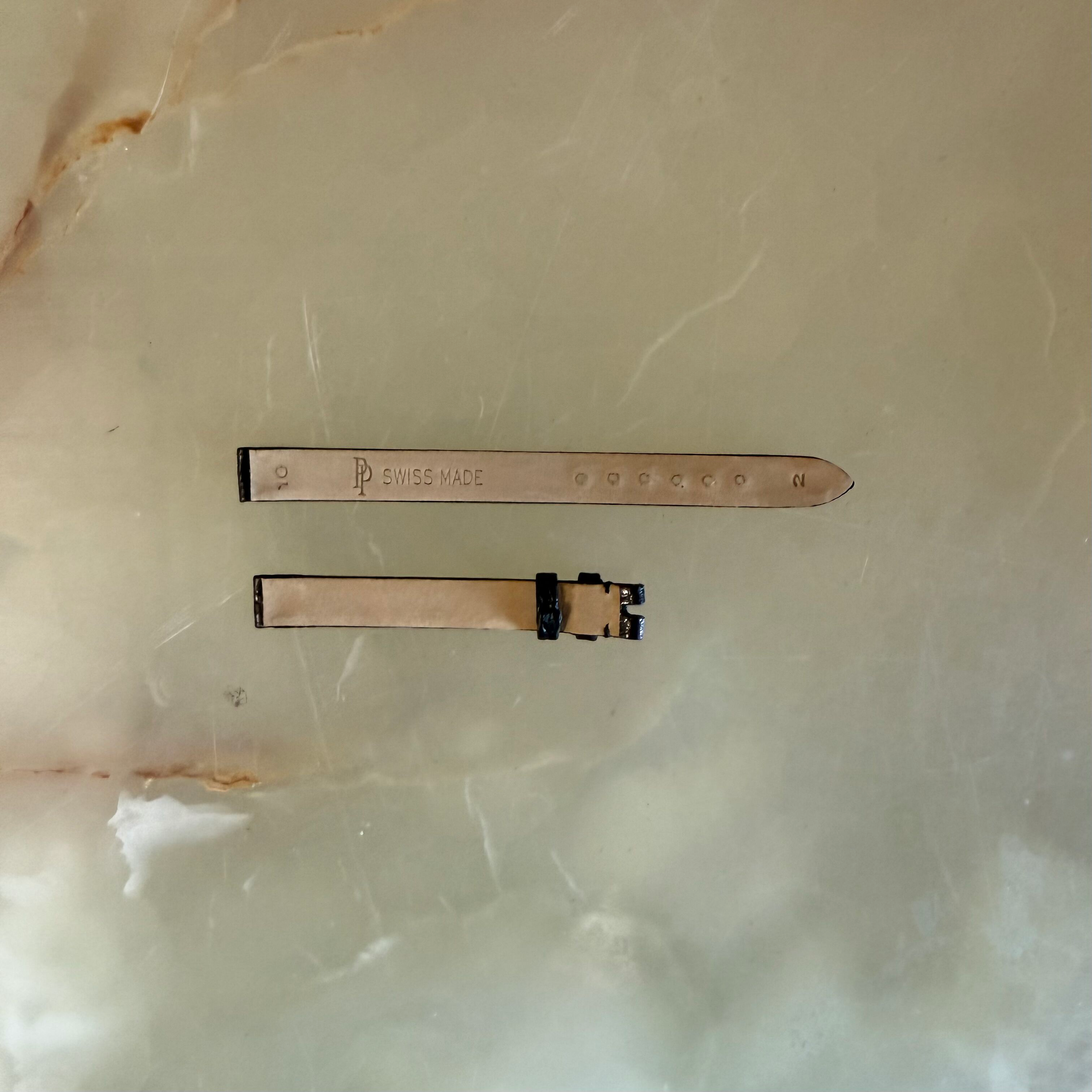 Authentic Patek Philippe Black Lizard Watch Strap Band 10mm