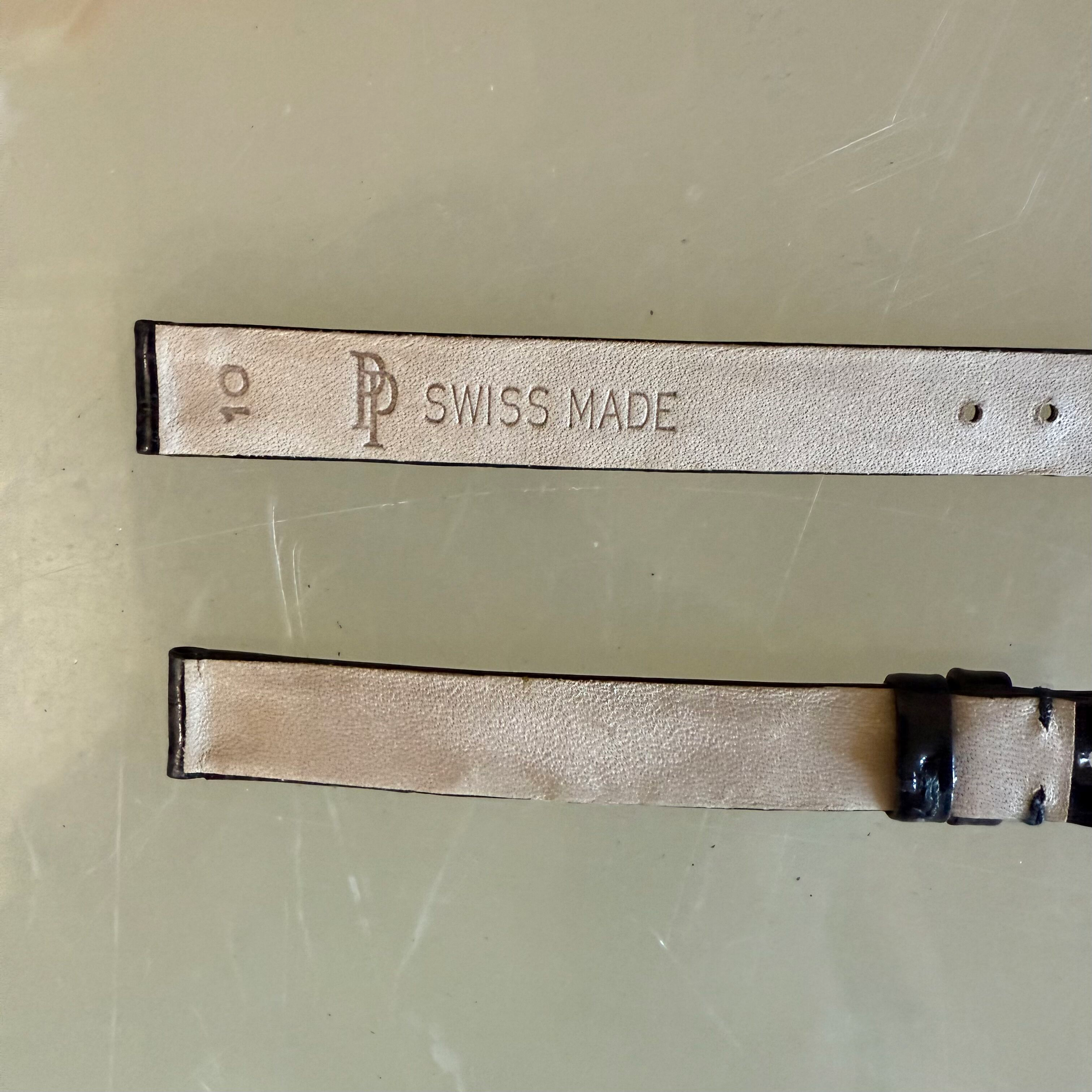 Authentic Patek Philippe Black Alligator Watch Strap Band 10mm