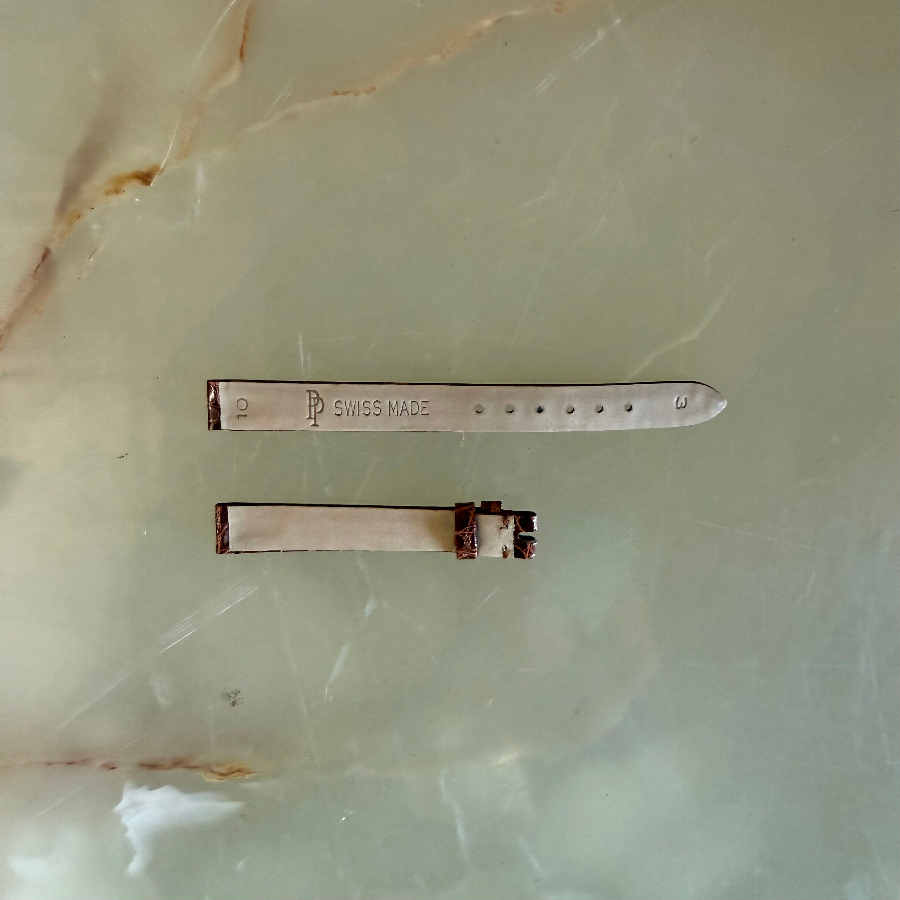 Authentic Patek Philippe Brown Alligator Watch Strap Band 10mm