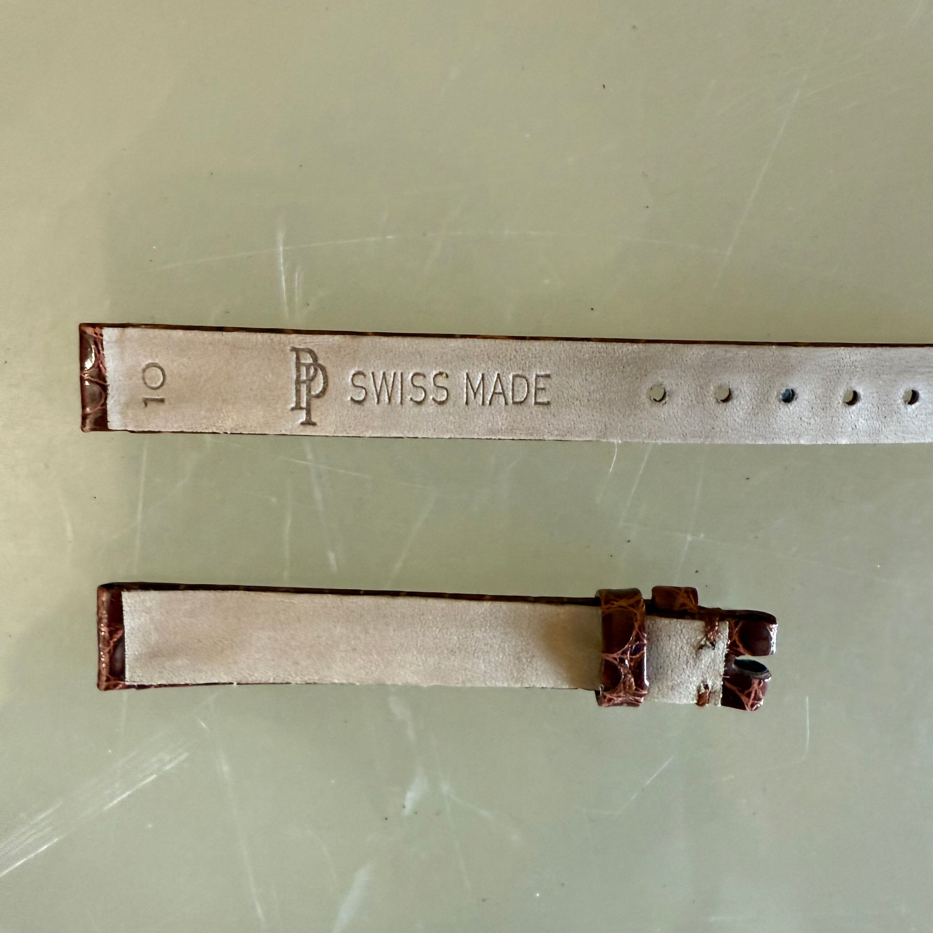 Authentic Patek Philippe Brown Alligator Watch Strap Band 10mm