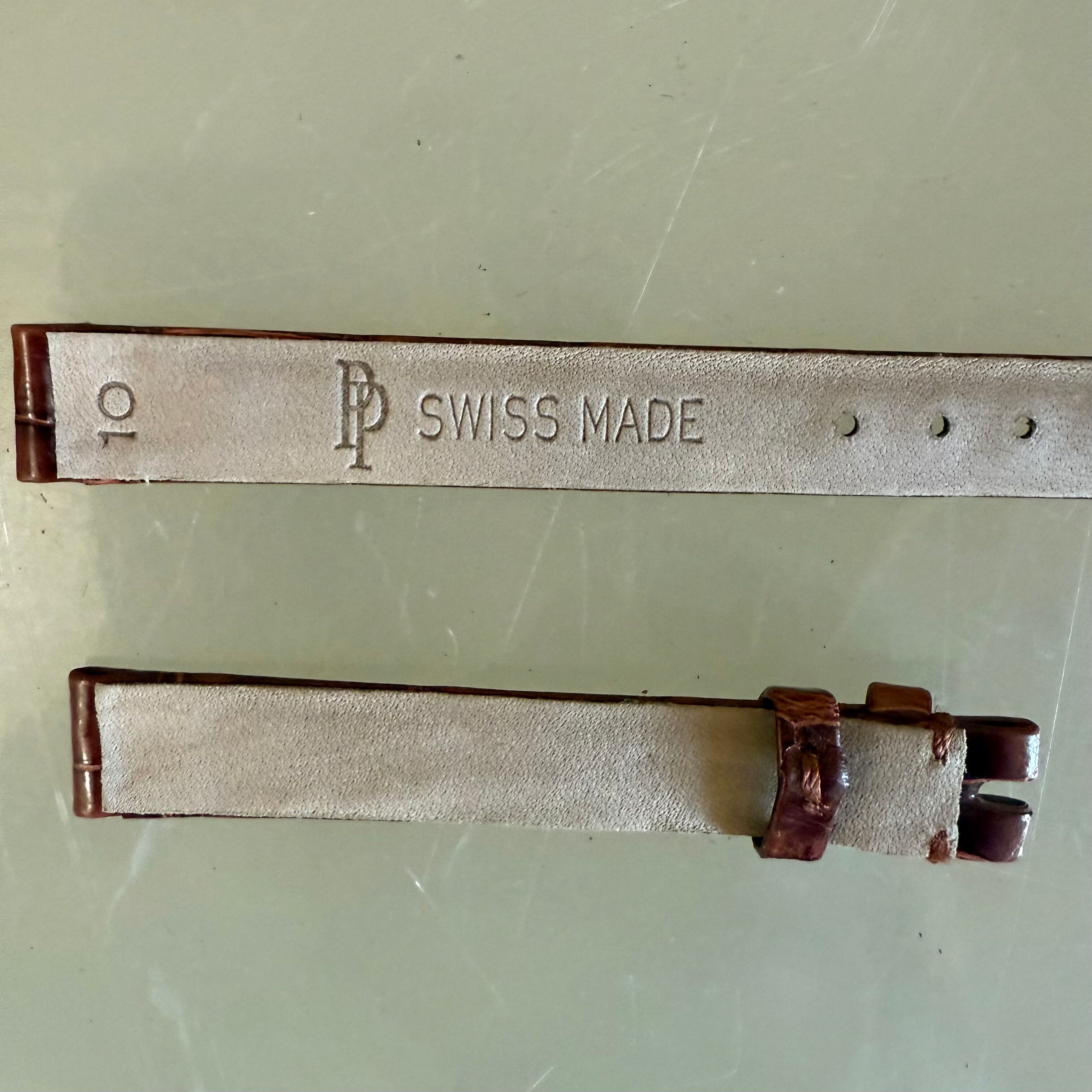 Authentic Patek Philippe Dark Brown Alligator Watch Strap Band 10mm