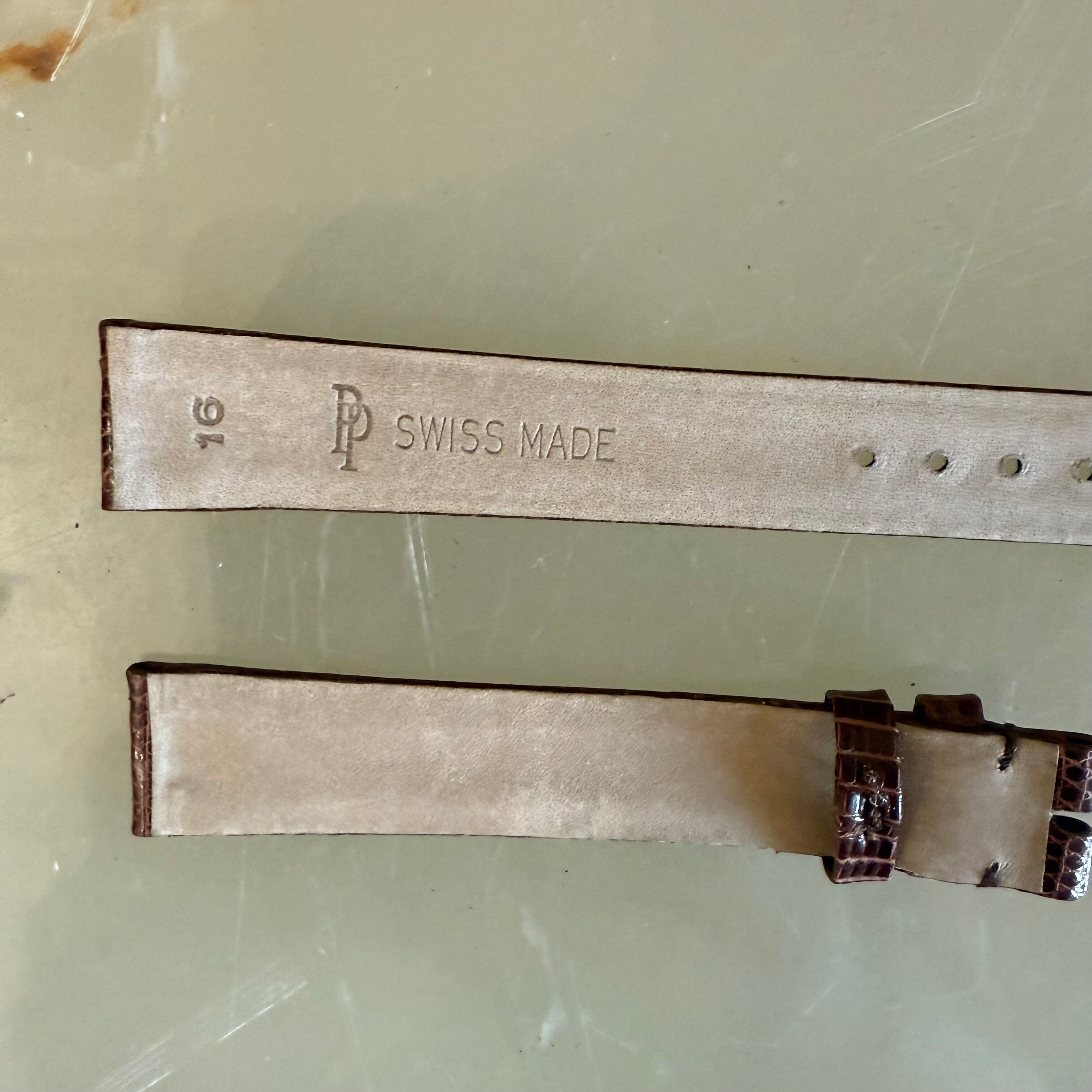 Authentic Patek Philippe Brown Lizard Watch Strap Band 16mm