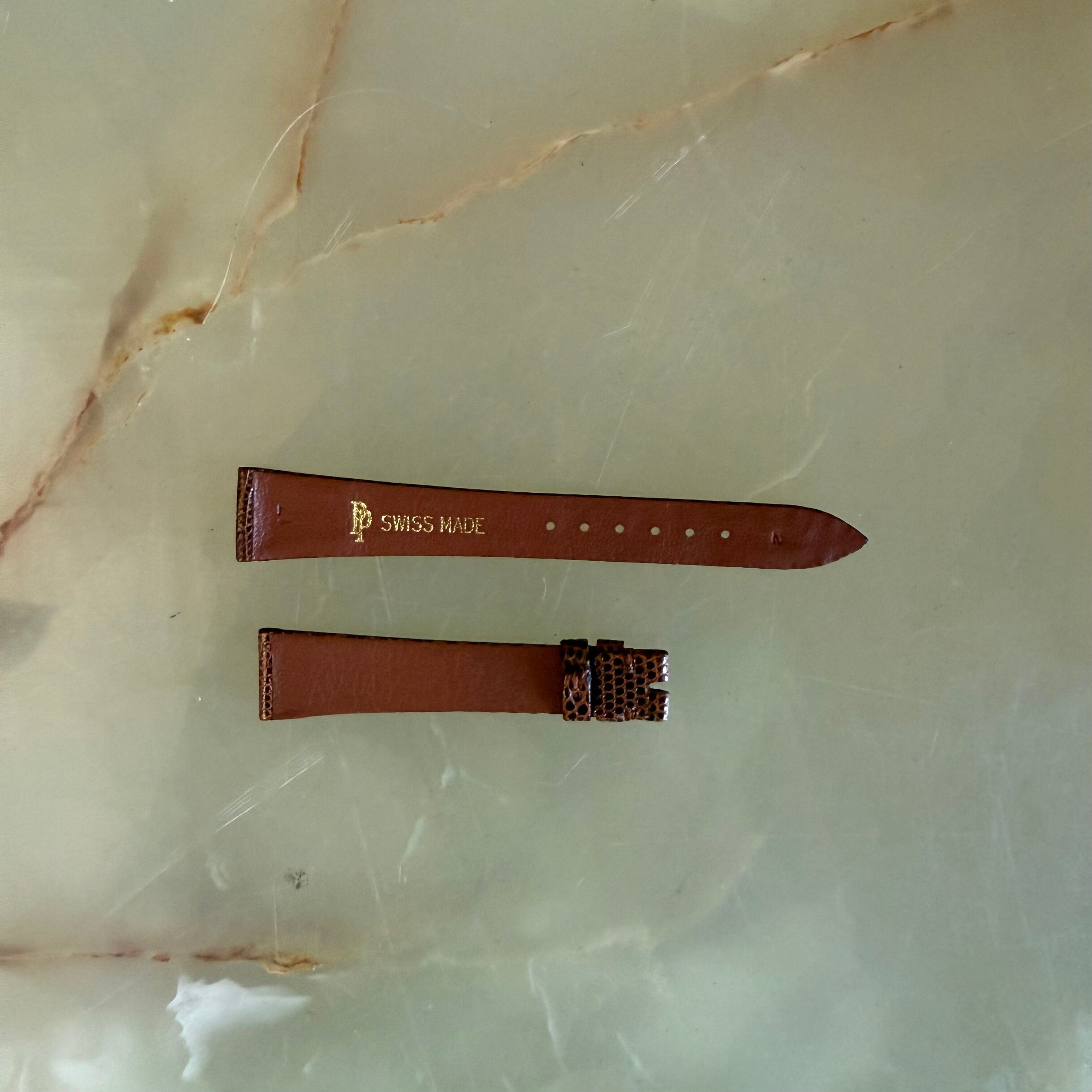 Authentic Patek Philippe Brown Lizard Watch Strap Band 16mm