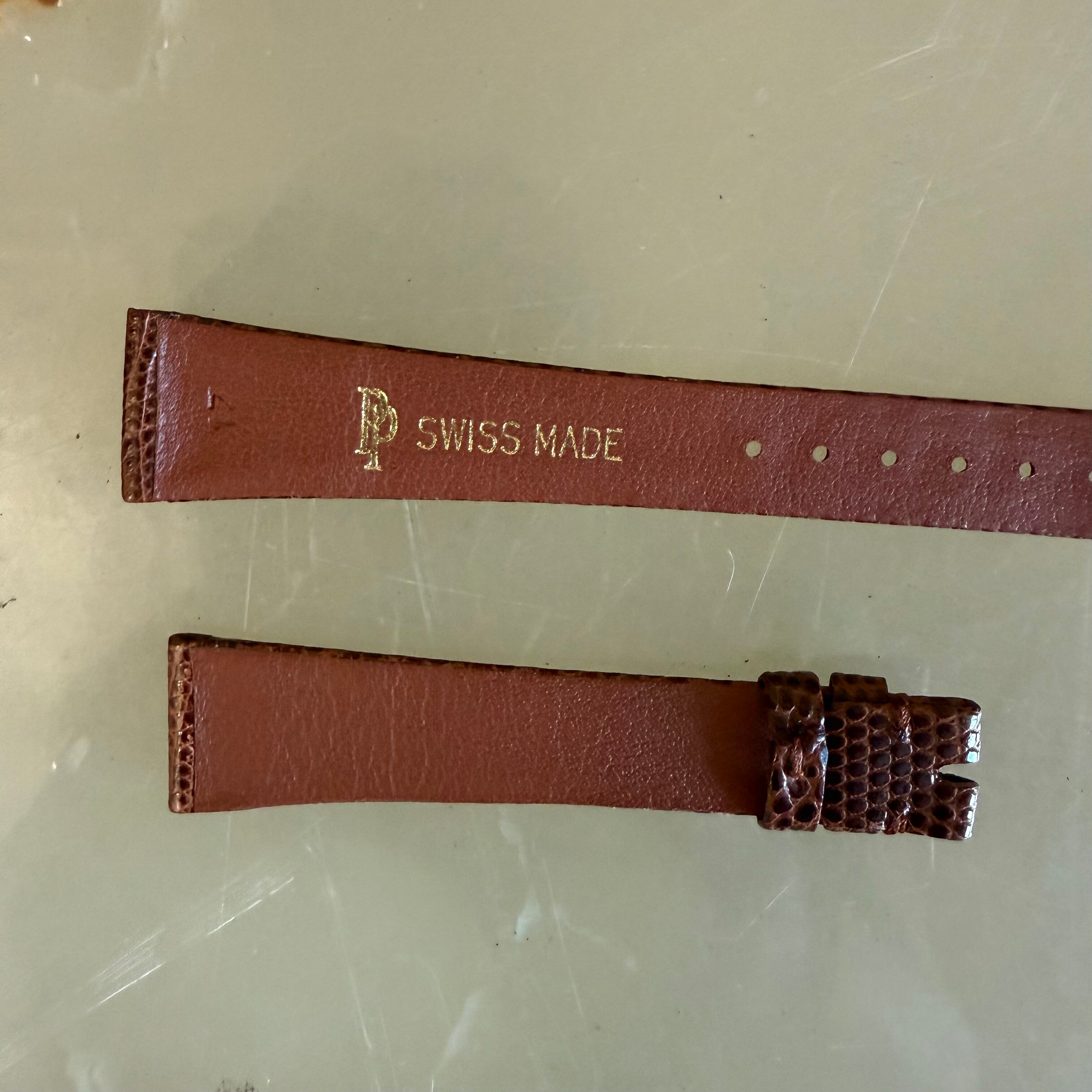 Authentic Patek Philippe Brown Lizard Watch Strap Band 16mm