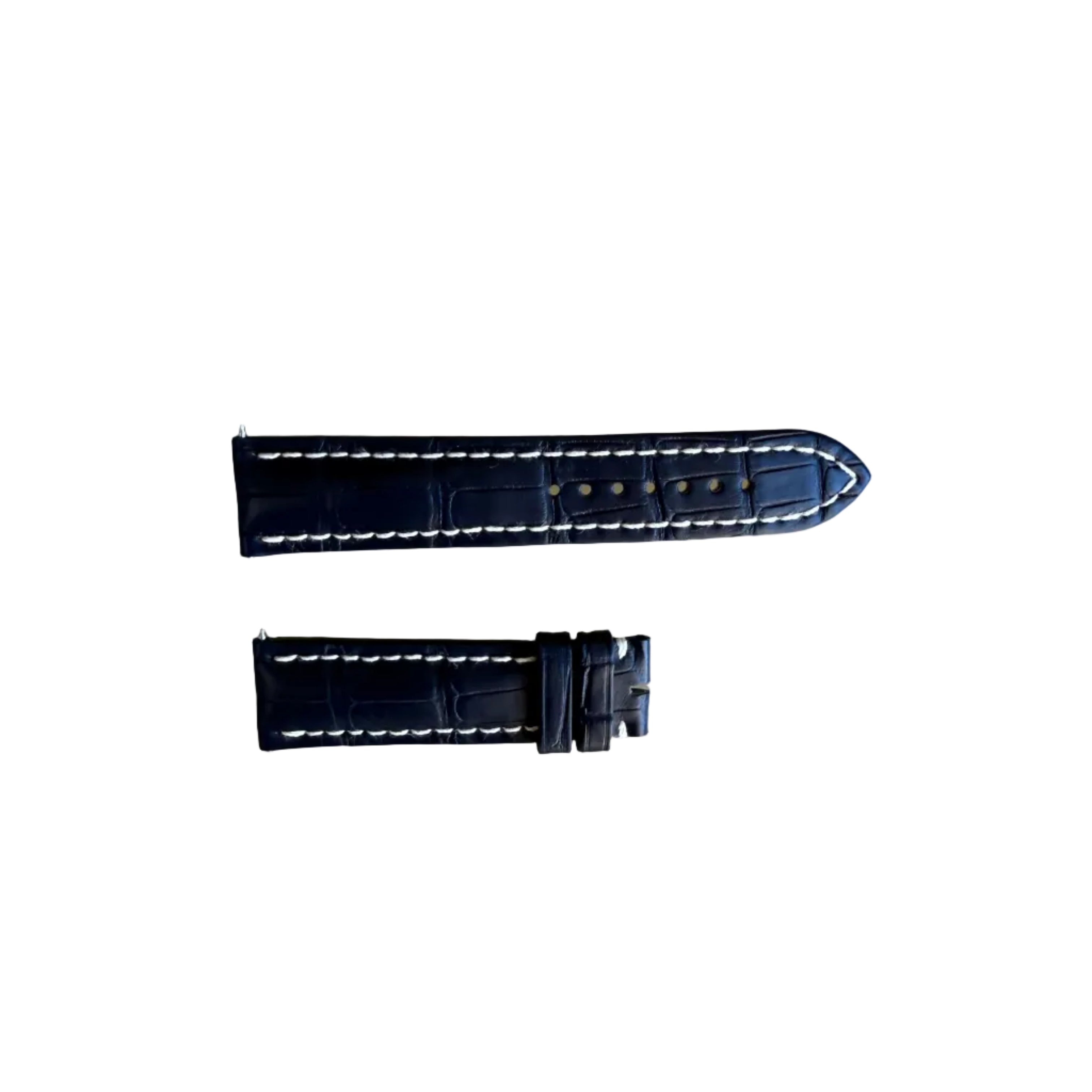 Authentic Breitling Blue Alligator Padded & Stitched Watch Strap Band 22mm 1029P
