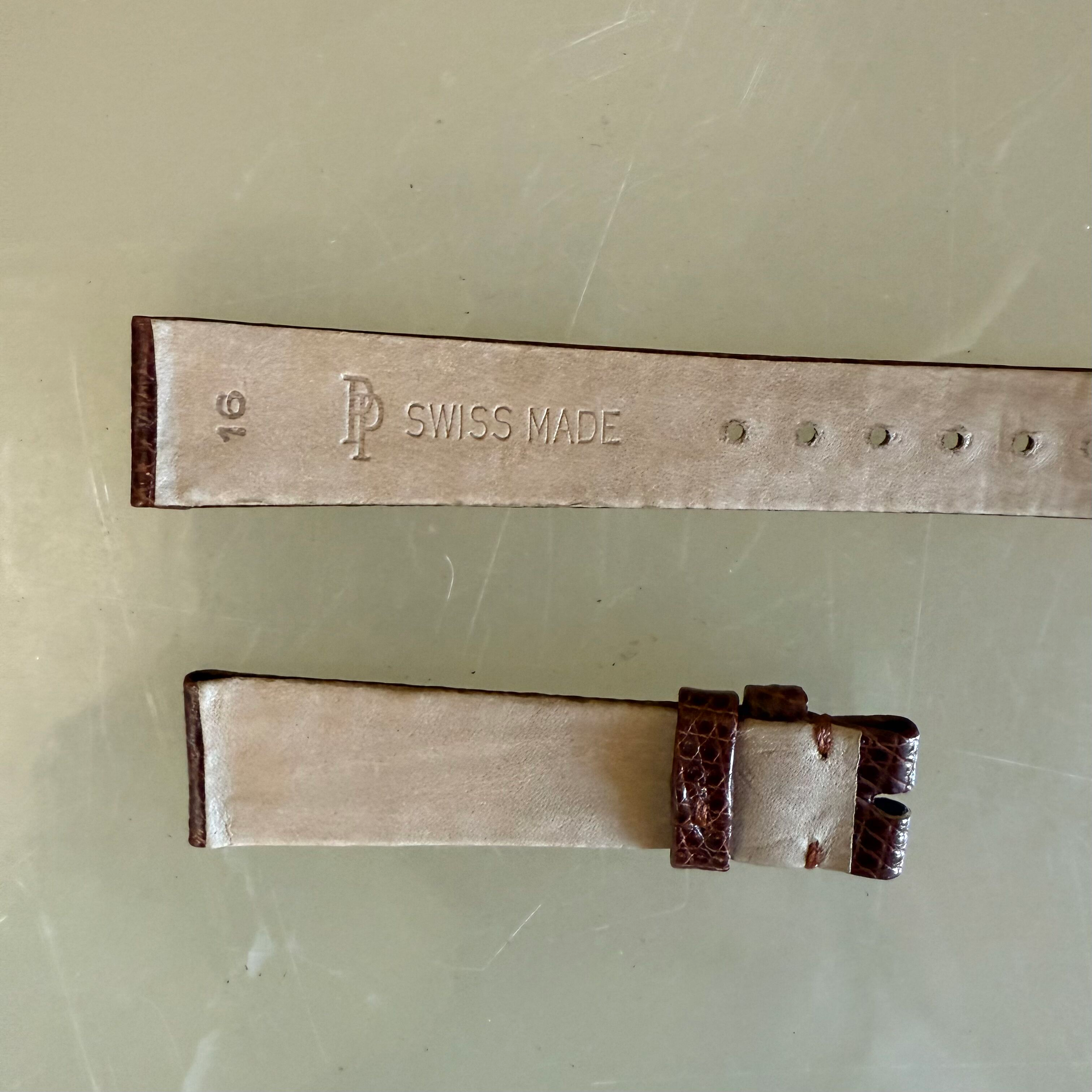 Authentic Patek Philippe Brown Lizard Watch Strap Band 16mm