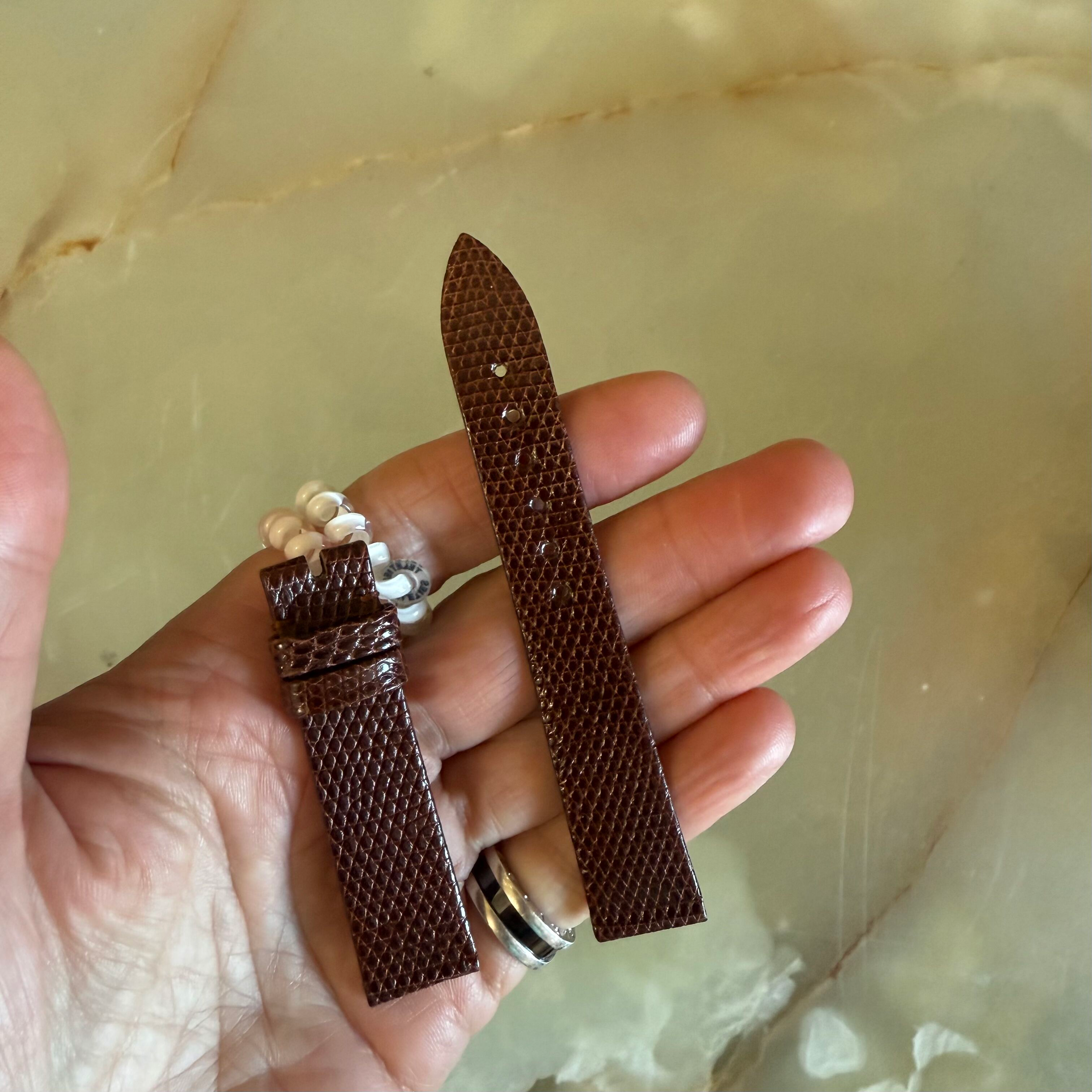 Authentic Patek Philippe Brown Lizard Watch Strap Band 16mm