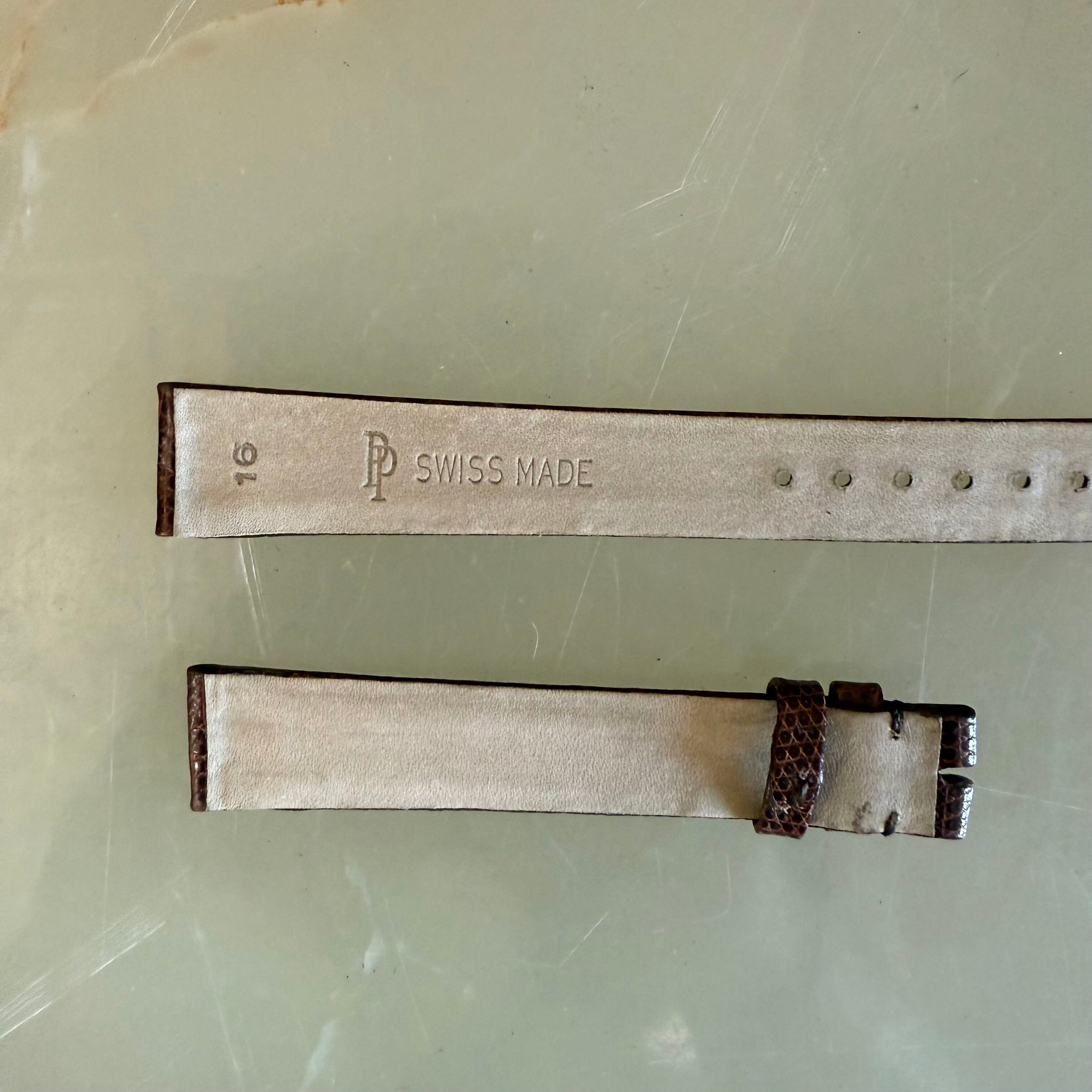 Authentic Patek Philippe Shiny Brown Lizard Watch Strap Band 16mm
