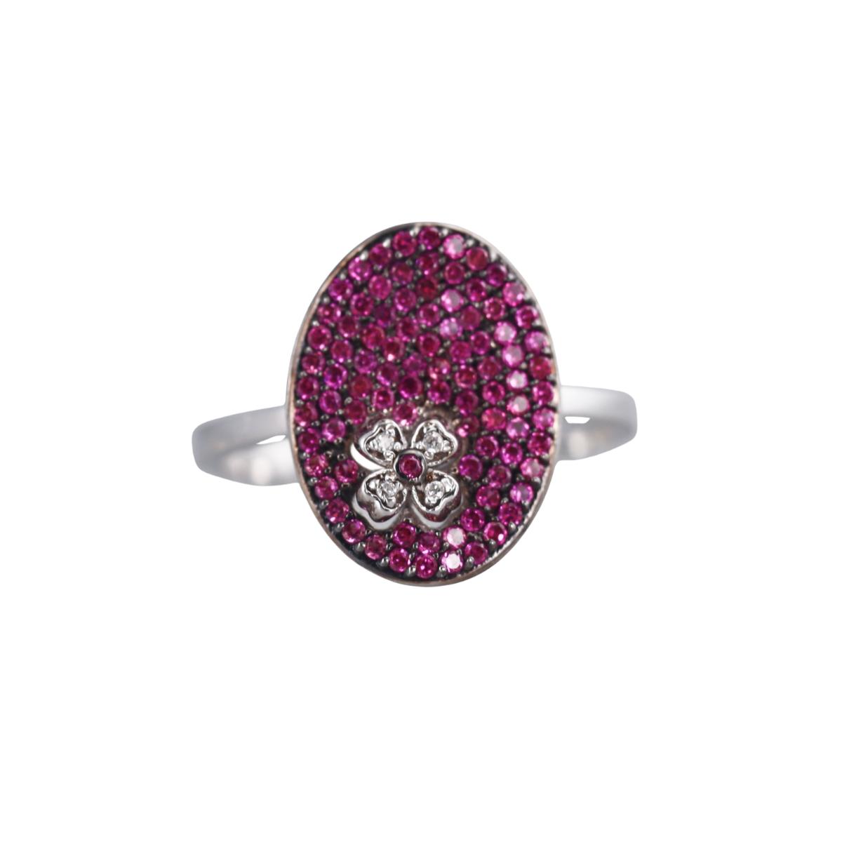 14k Gold Diamond Ruby Ring
