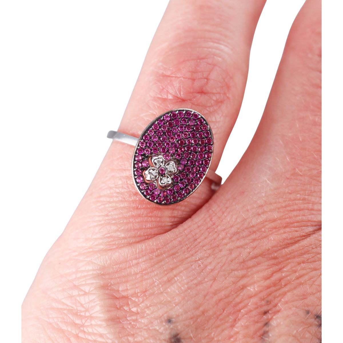 14k Gold Diamond Ruby Ring
