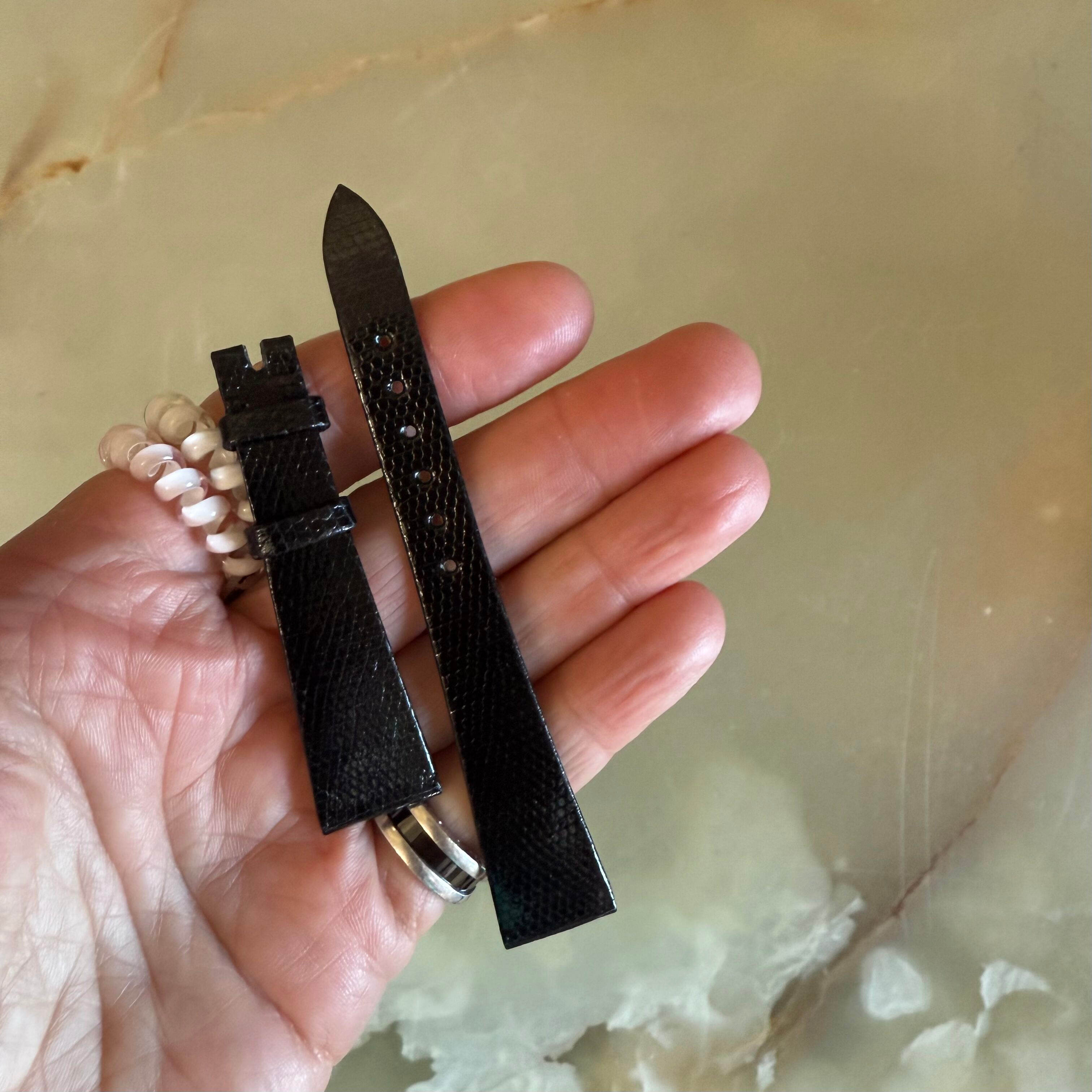 Authentic Patek Philippe Black Lizard Watch Strap Band 16mm
