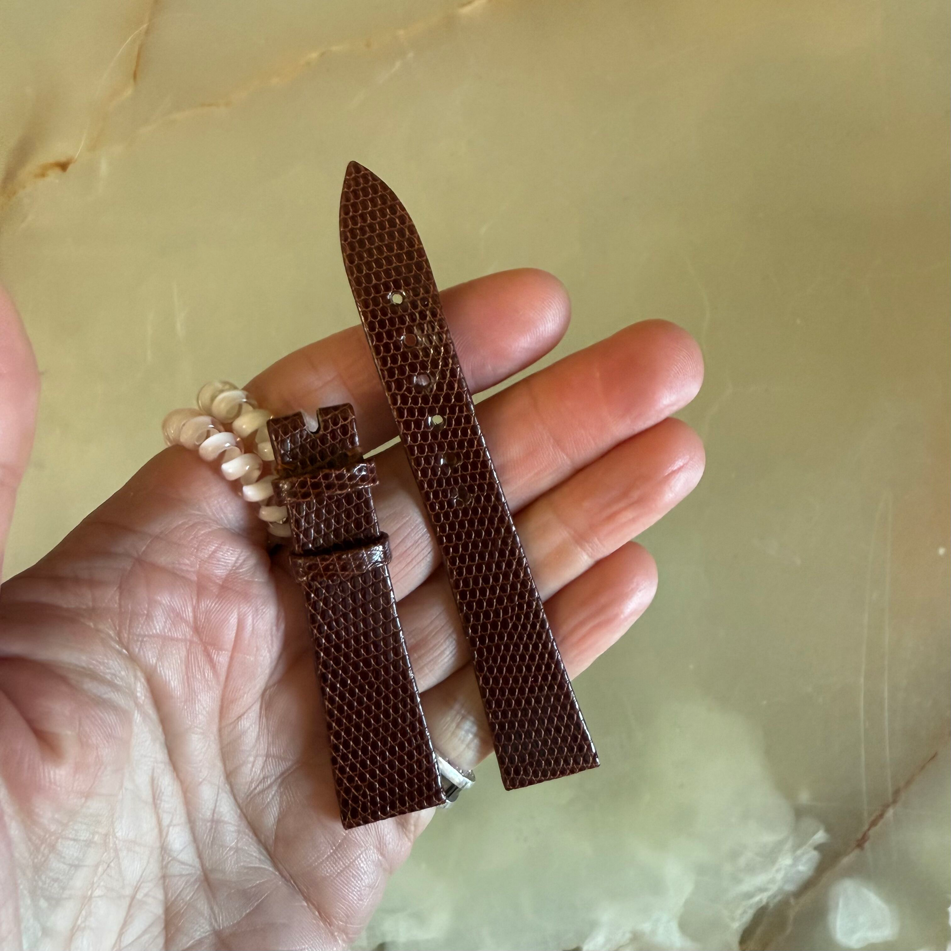 Authentic Patek Philippe Shiny Brown Lizard Watch Strap Band 16mm