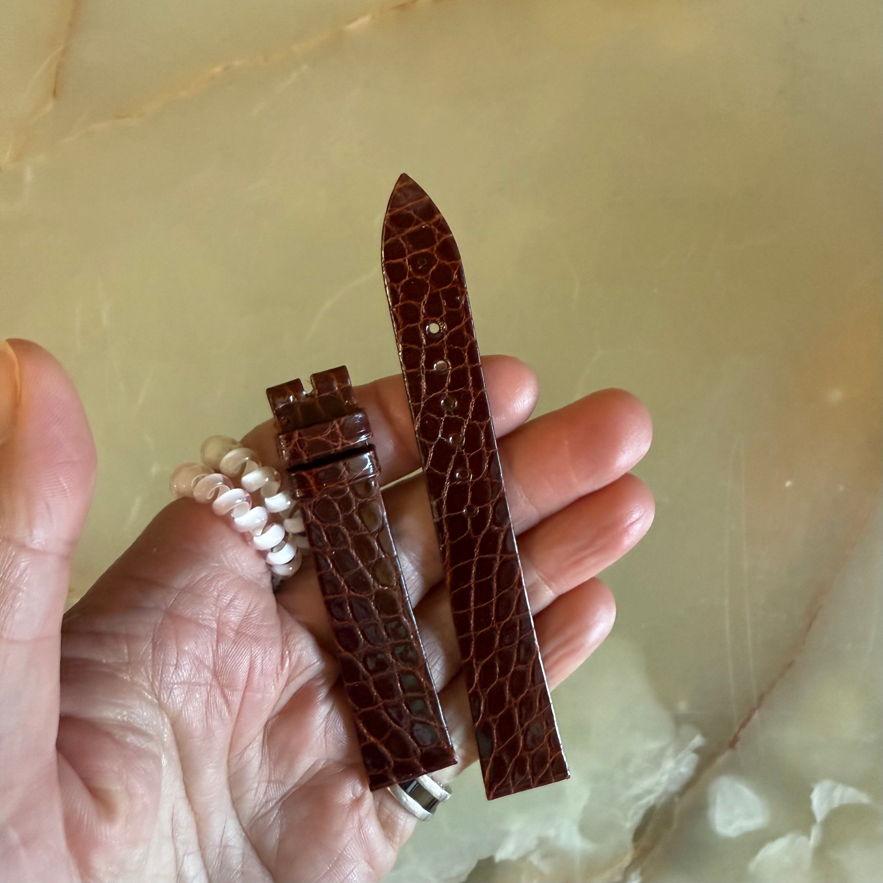 Authentic Patek Philippe Shiny Brown Alligator Watch Strap Band 16mm