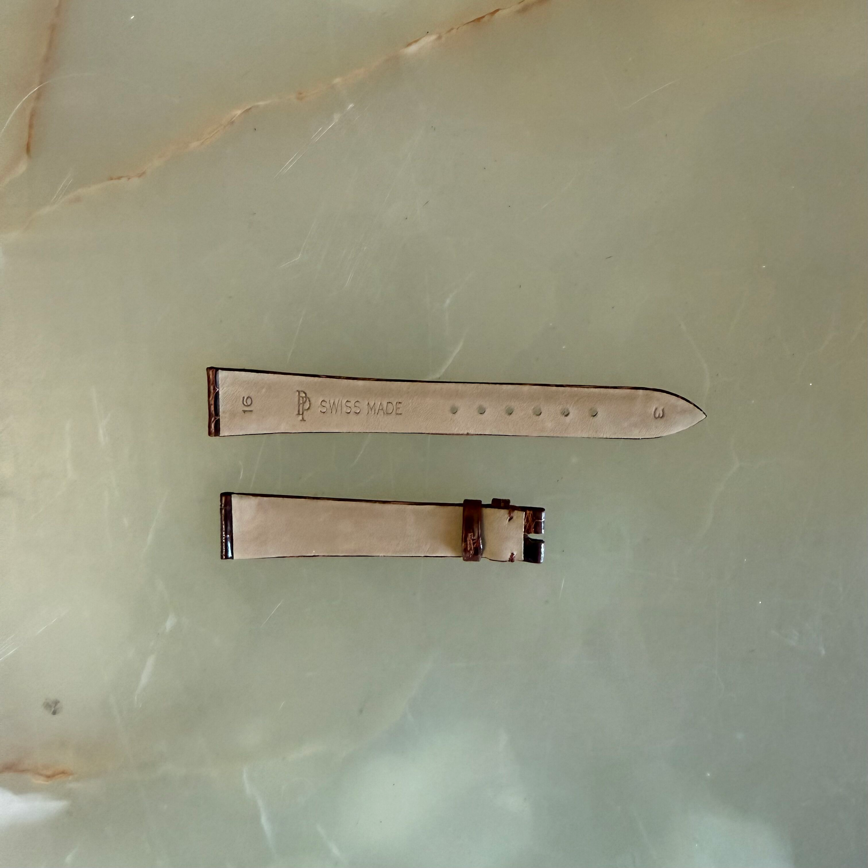 Authentic Patek Philippe Brown Crocodile Watch Strap Band 16mm
