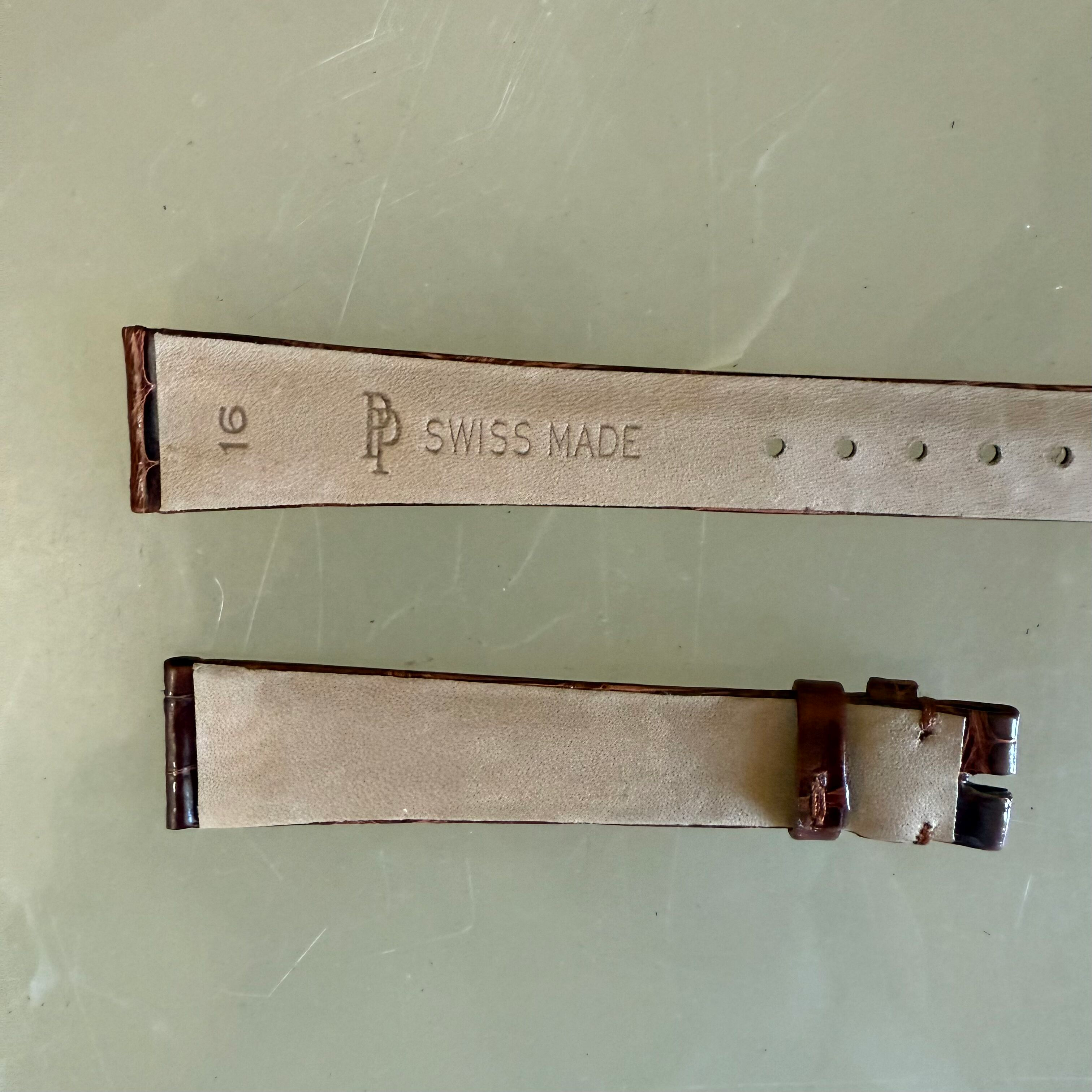 Authentic Patek Philippe Brown Crocodile Watch Strap Band 16mm