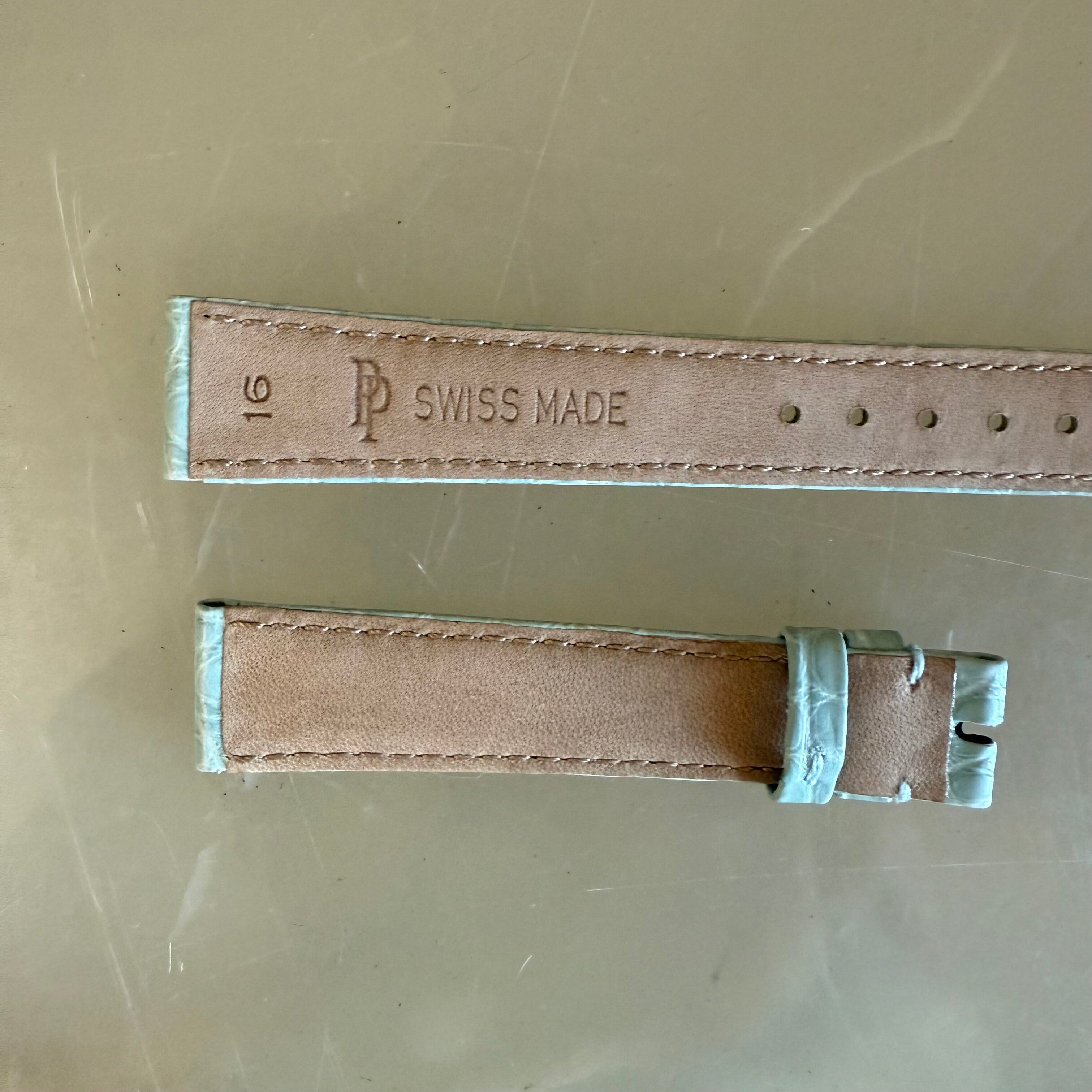 Authentic Patek Philippe Blue Alligator Watch Strap Band 16mm