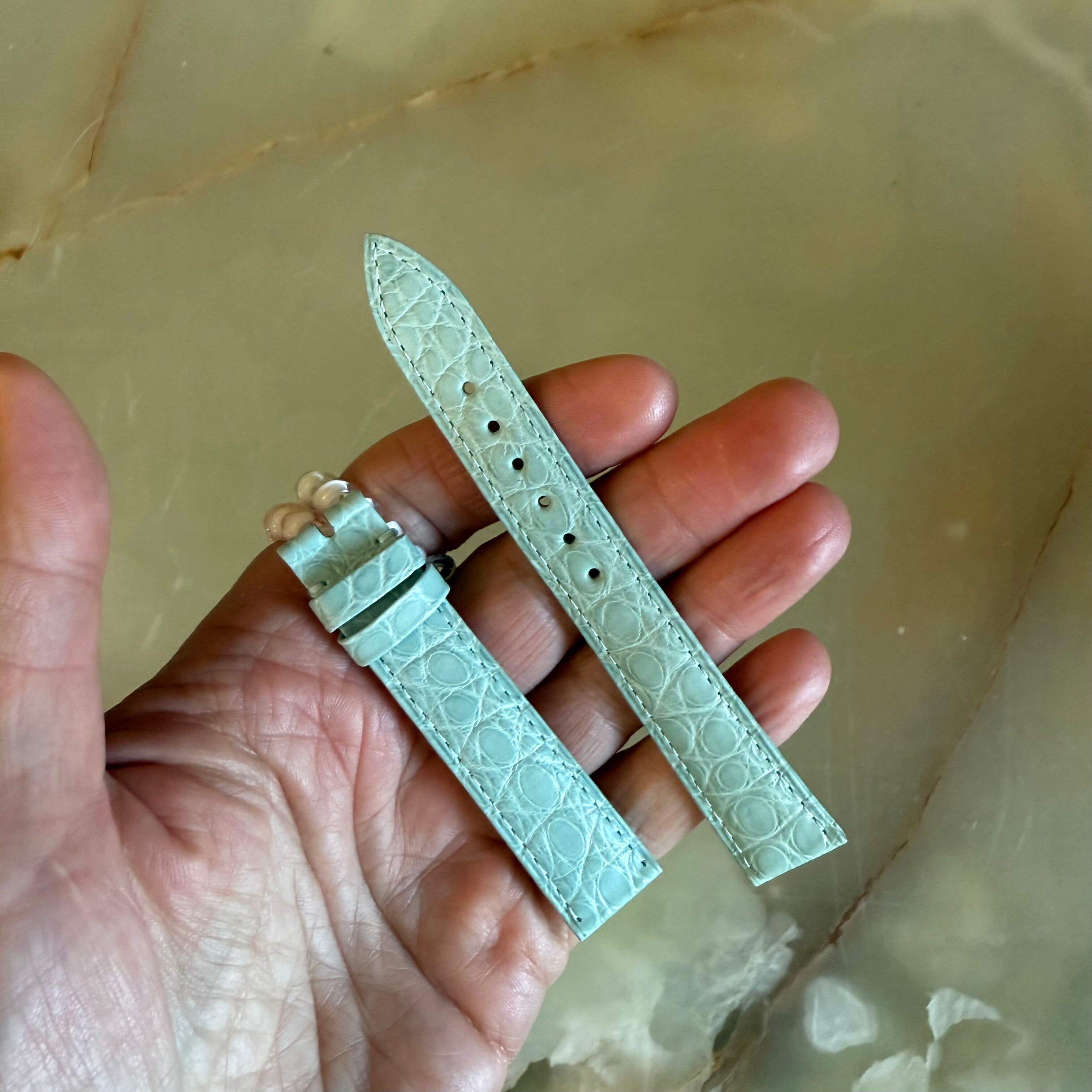 Authentic Patek Philippe Blue Alligator Watch Strap Band 16mm