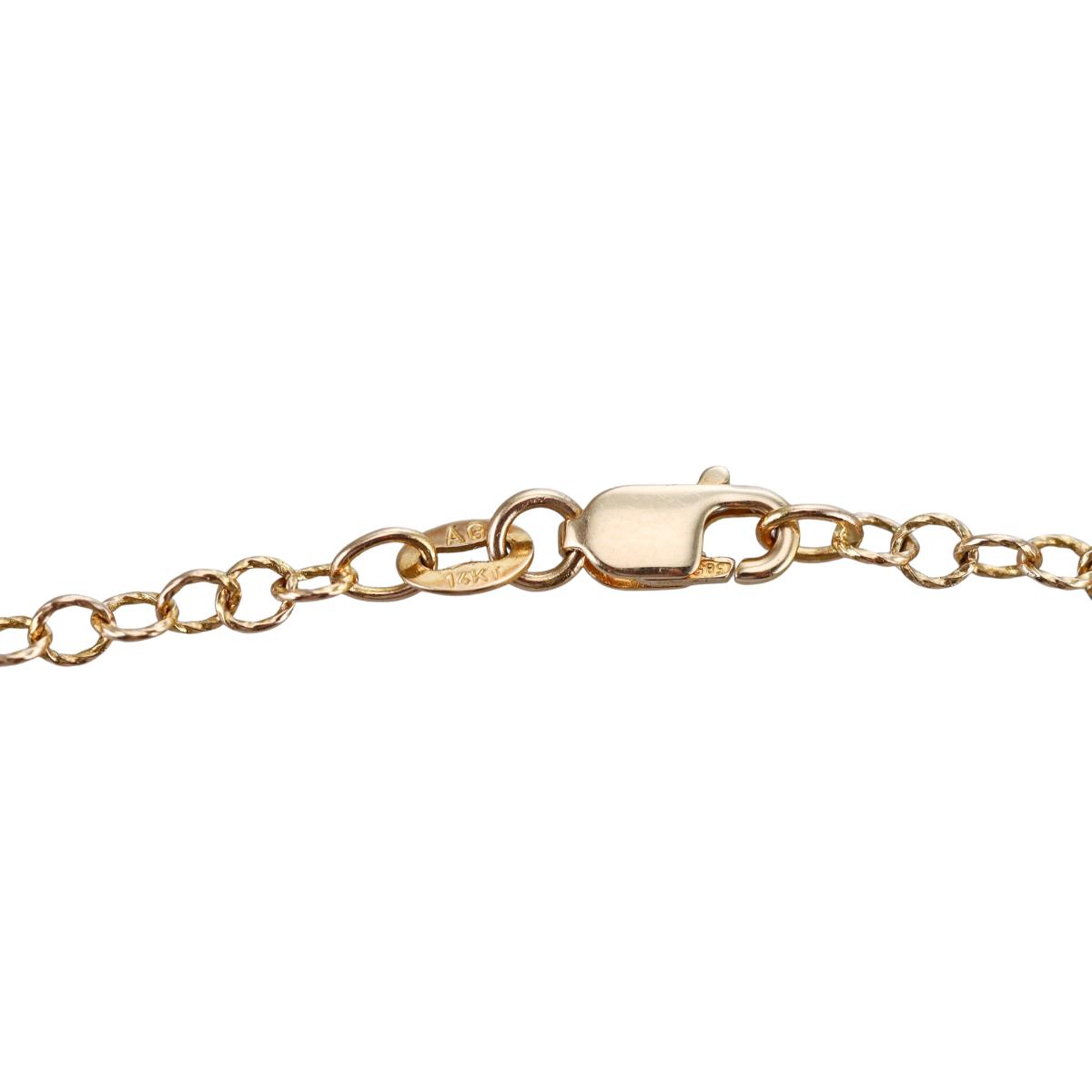 14k Yellow Gold Diamond Pendant Necklace