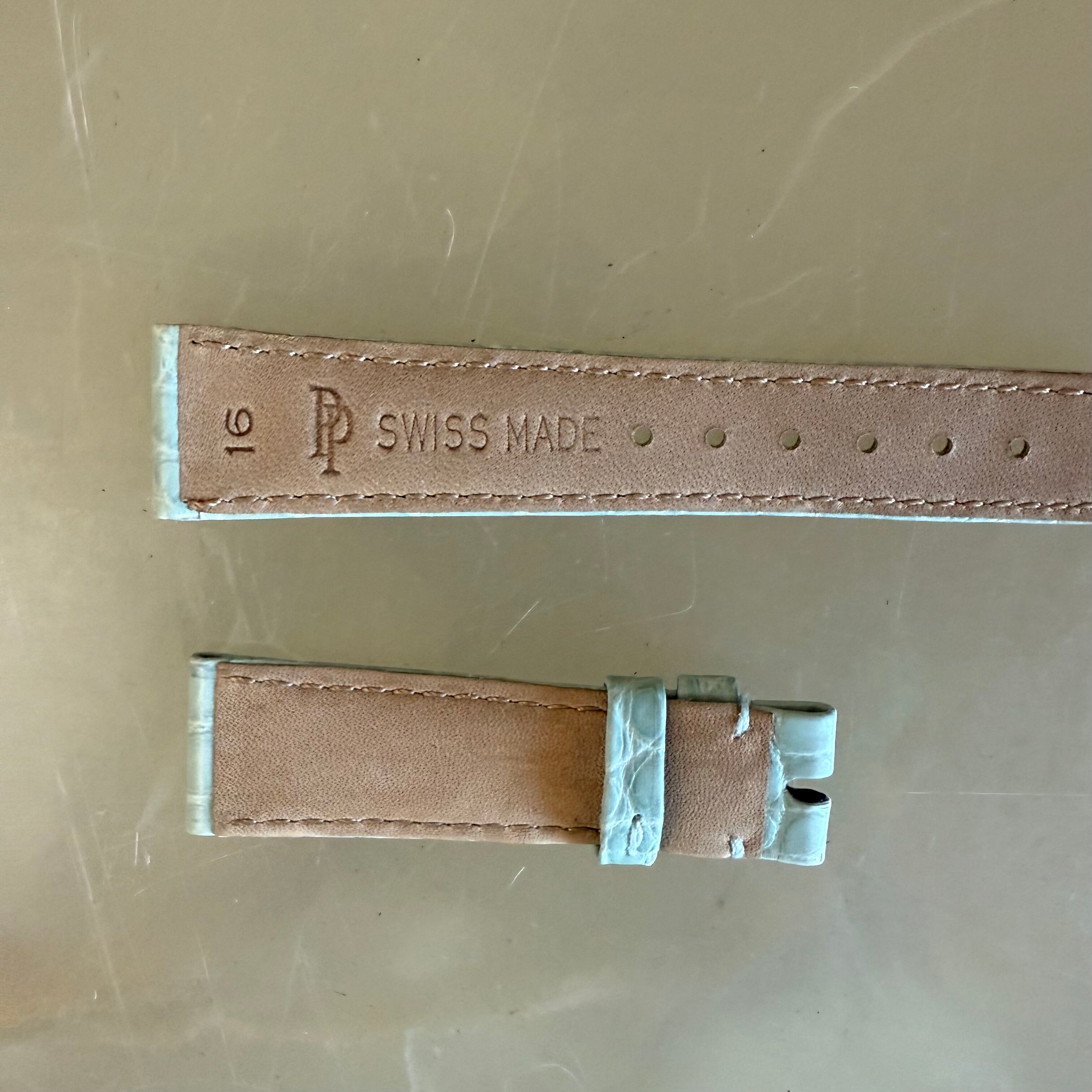 Authentic Patek Philippe Blue Crocodile Watch Strap Band 16mm