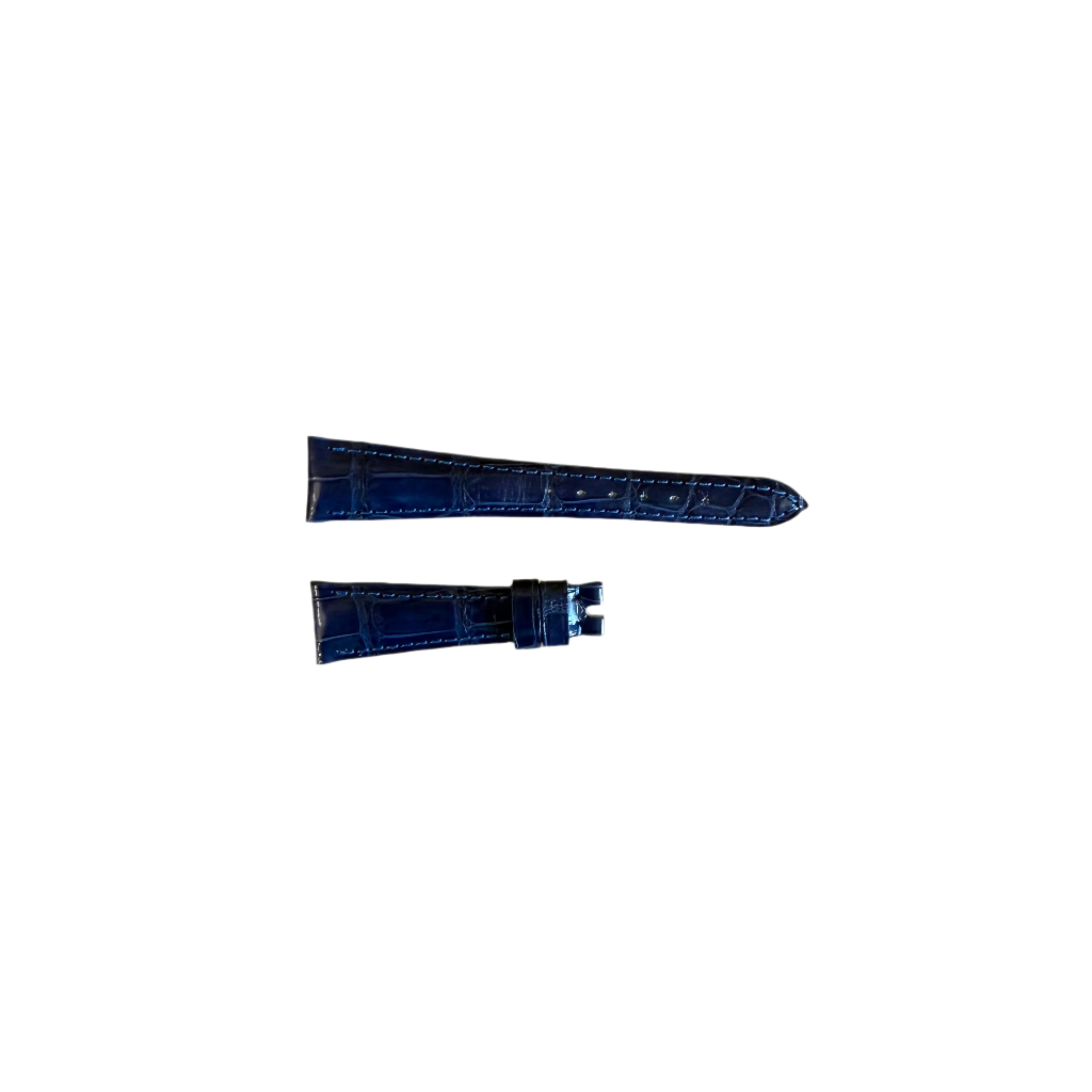 Authentic Patek Philippe Shiny Dark Blue Alligator Watch Strap Band 16mm