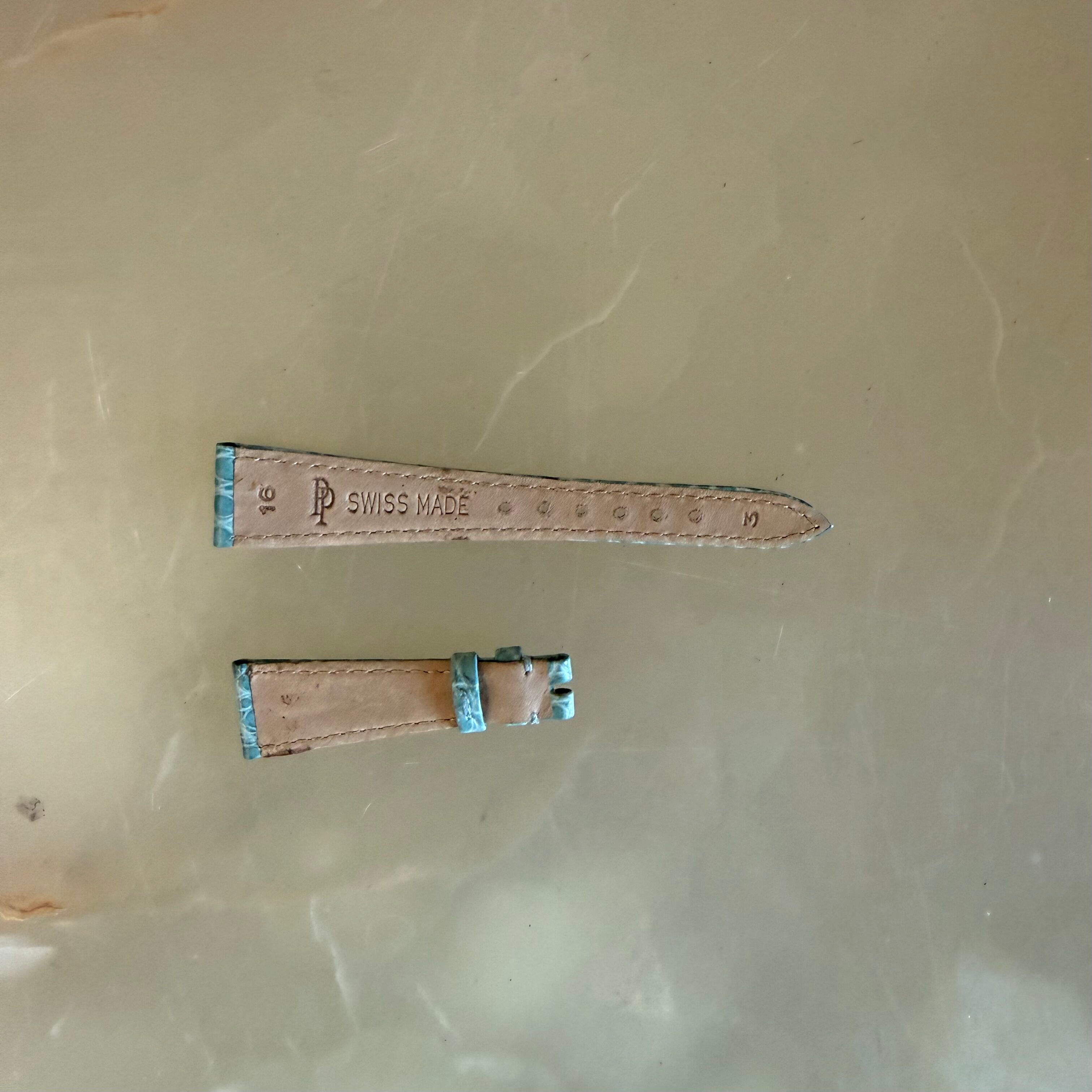 Authentic Patek Philippe Dark Blue Alligator Watch Strap Band 16mm