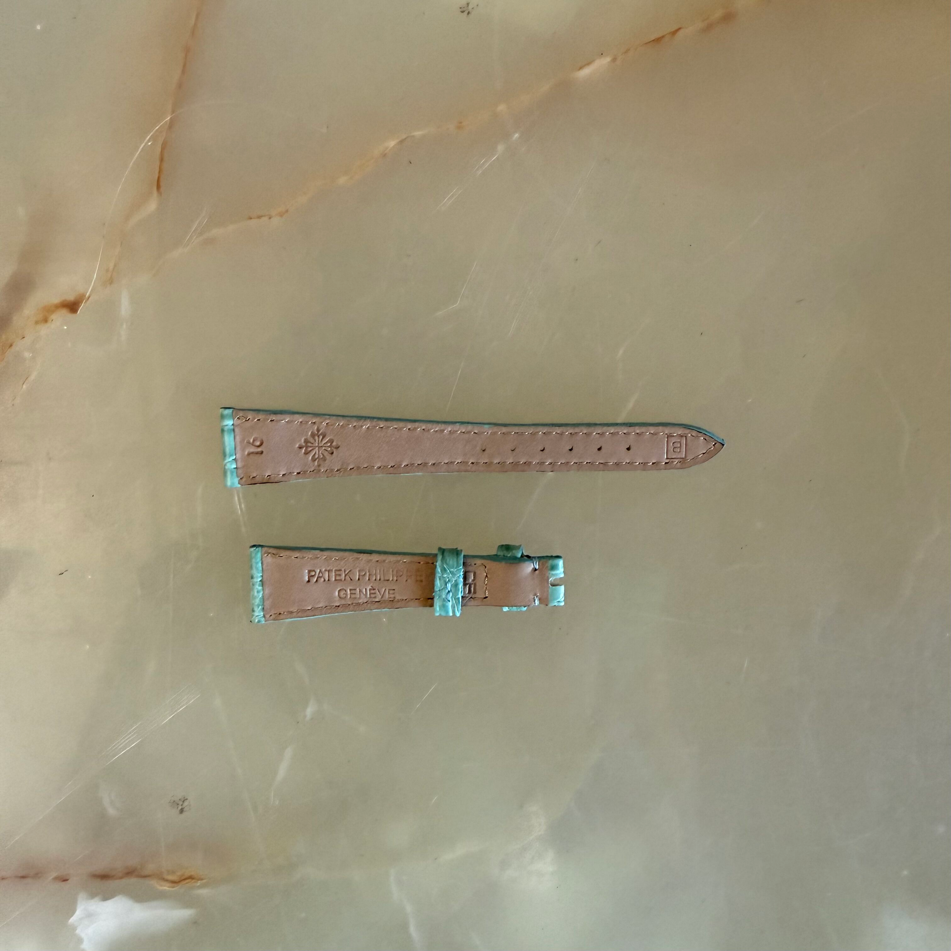 Authentic Patek Philippe Blue Alligator Watch Strap Band 16mm