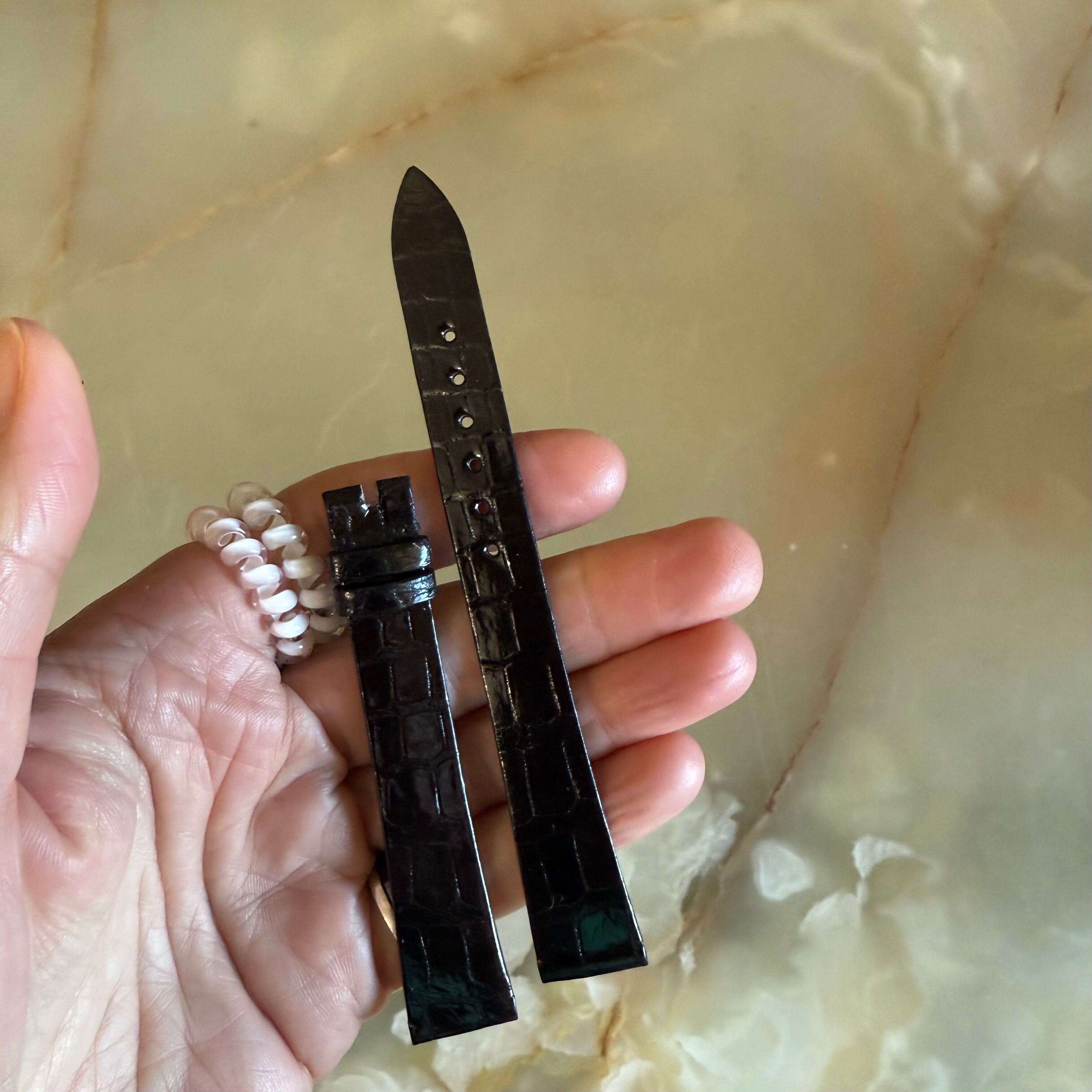 Authentic Patek Philippe Black Alligator Watch Strap Band 16mm