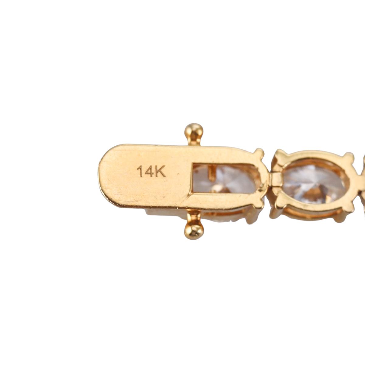 Solid 14k Gold Lab Grown 17.86ctw Diamond Tennis Bracelet