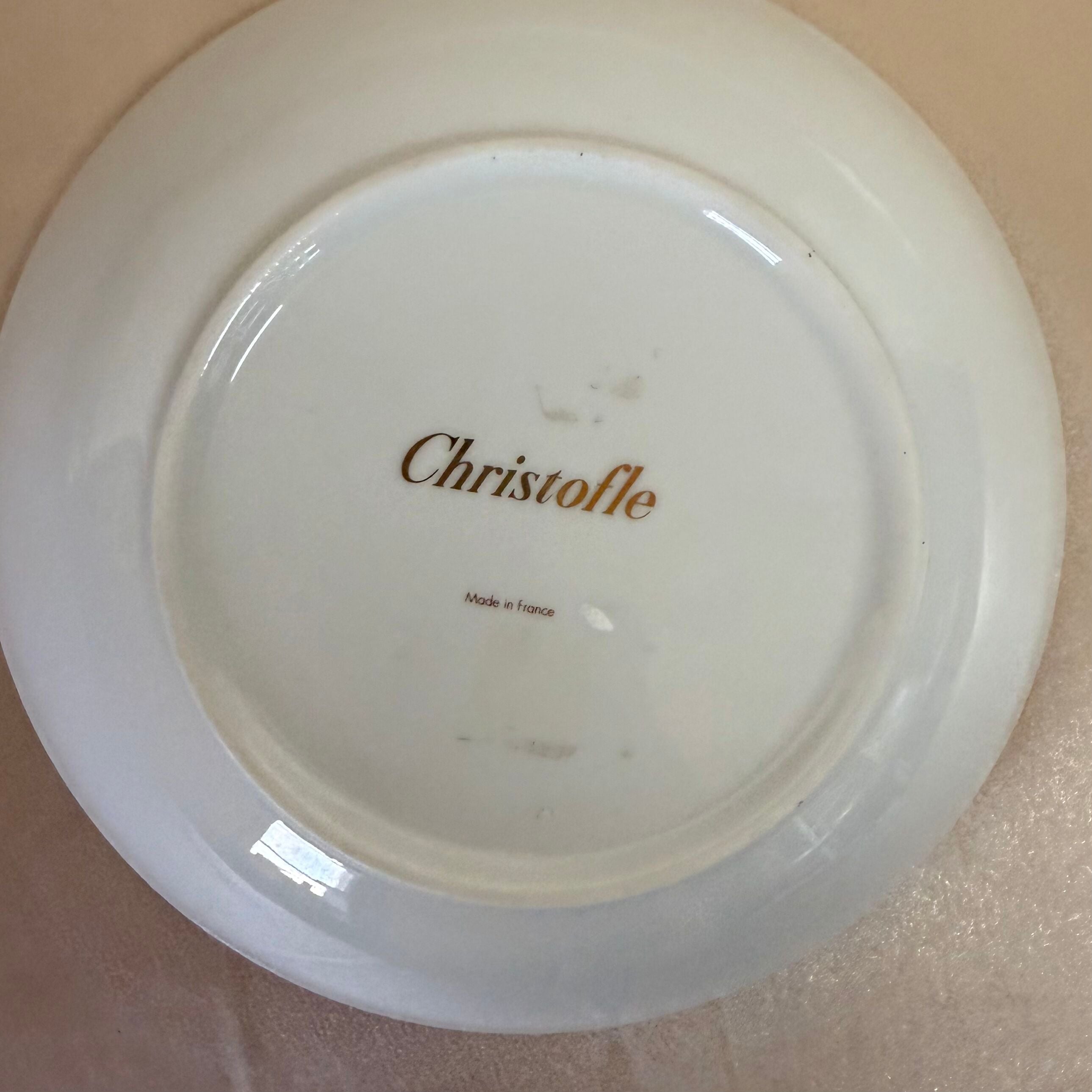 Christofle Wakame (Gold Trim) Plate Setting of 3