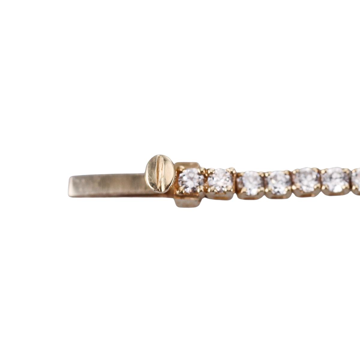 Solid 14k Gold Lab Grown 2.05 ctw Round Diamond Tennis Bracelet