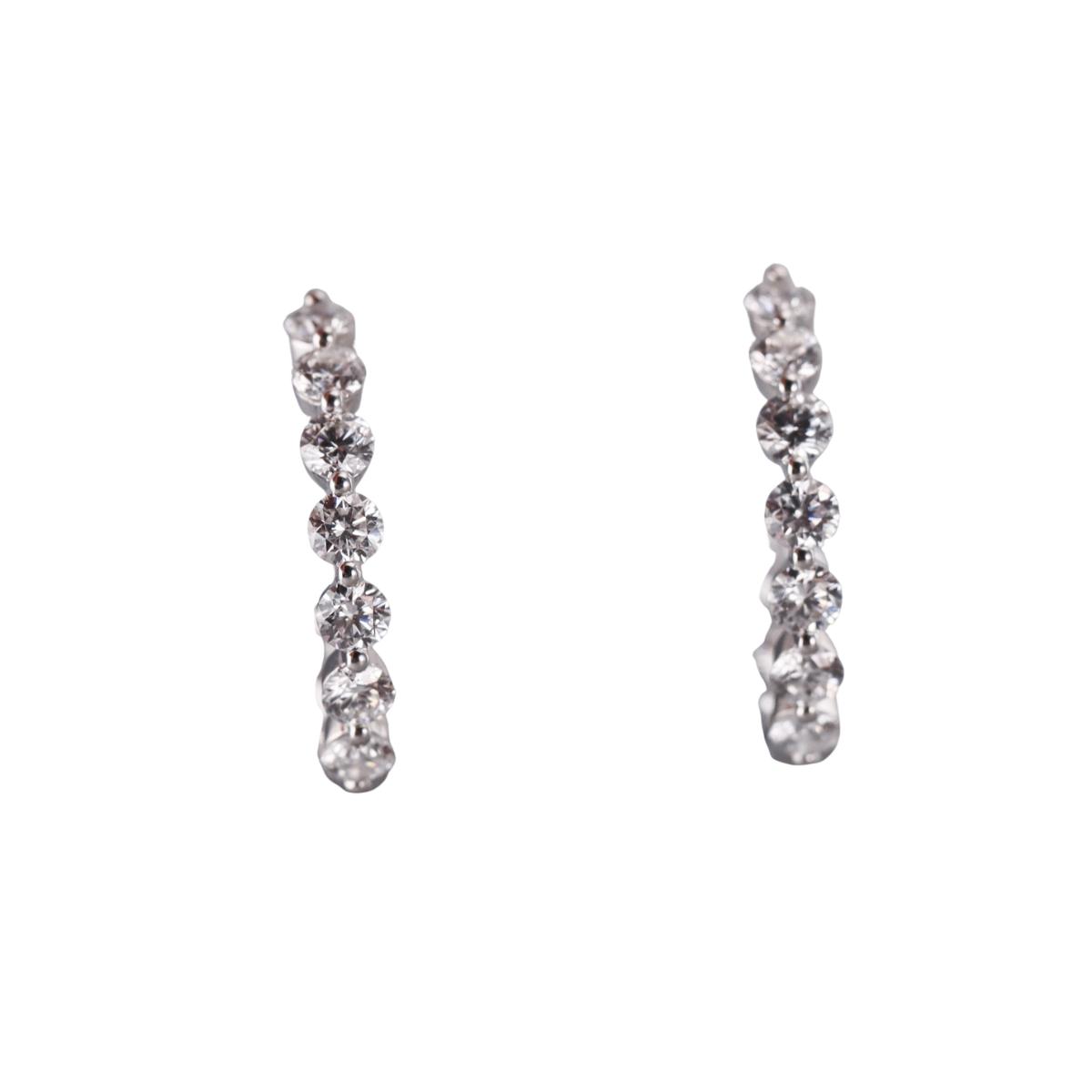 Solid 14k Gold Lab Grown 2.25 Carats Diamond Hoop Earrings