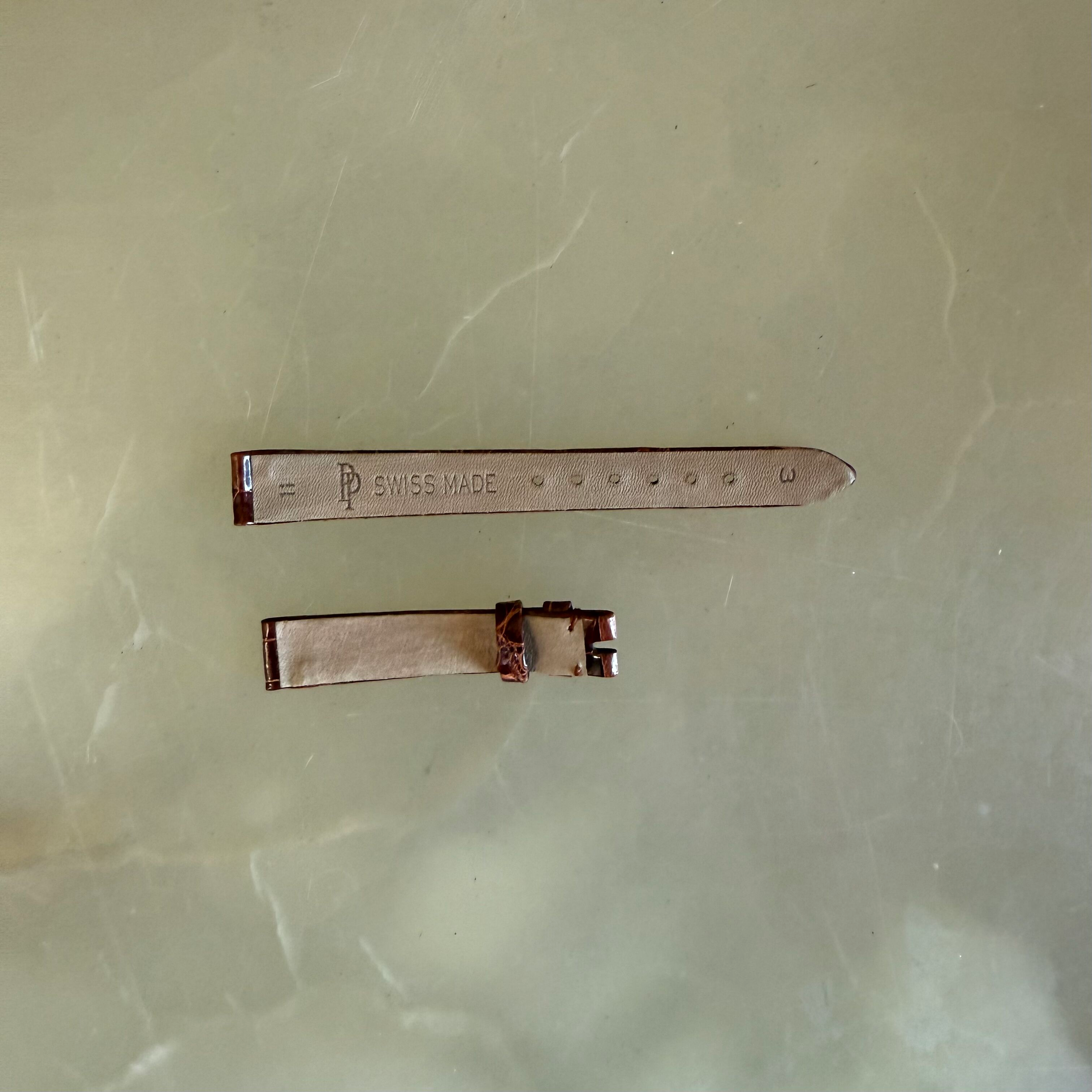 Authentic Patek Philippe Shiny Brown Alligator Watch Strap Band 11mm