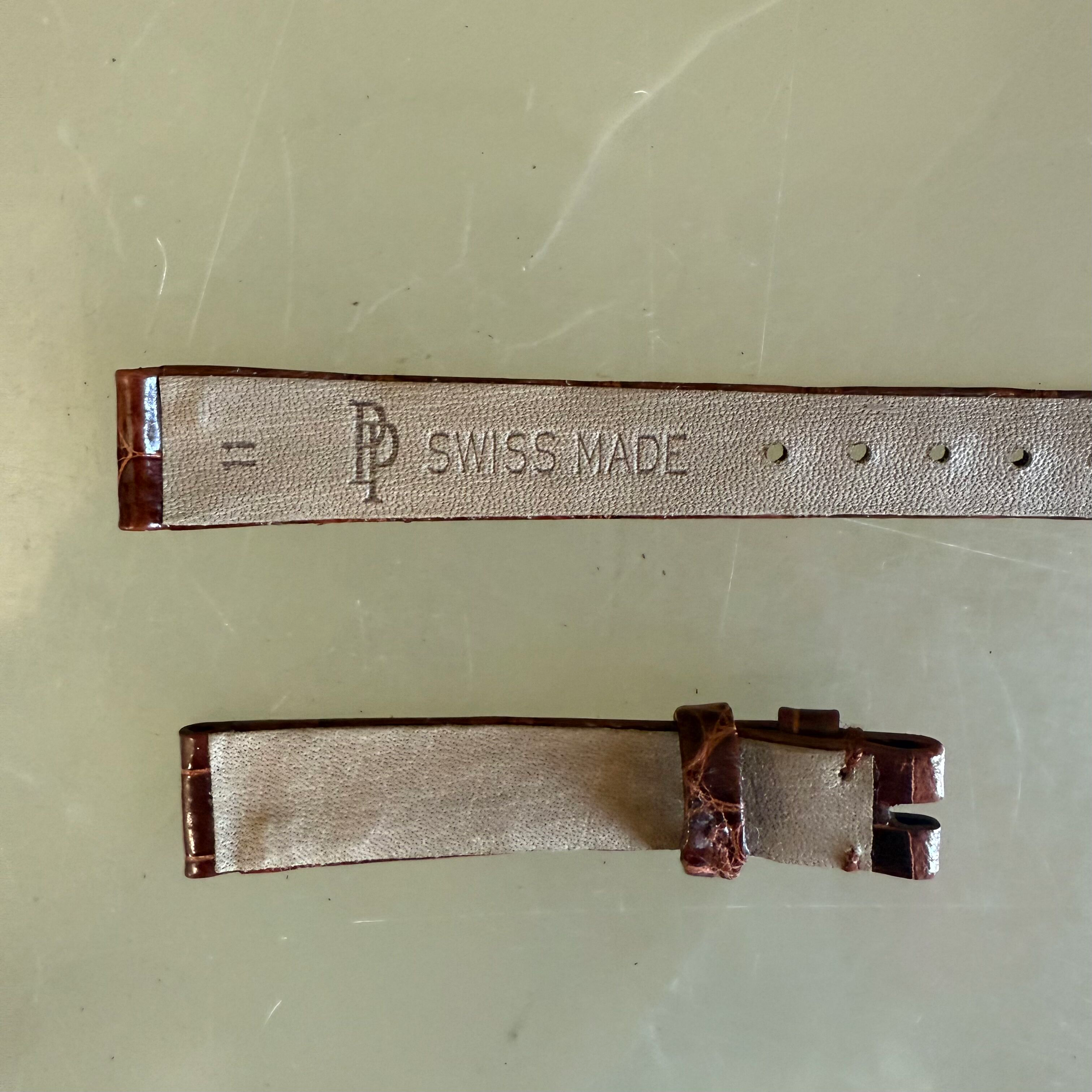 Authentic Patek Philippe Shiny Brown Alligator Watch Strap Band 11mm