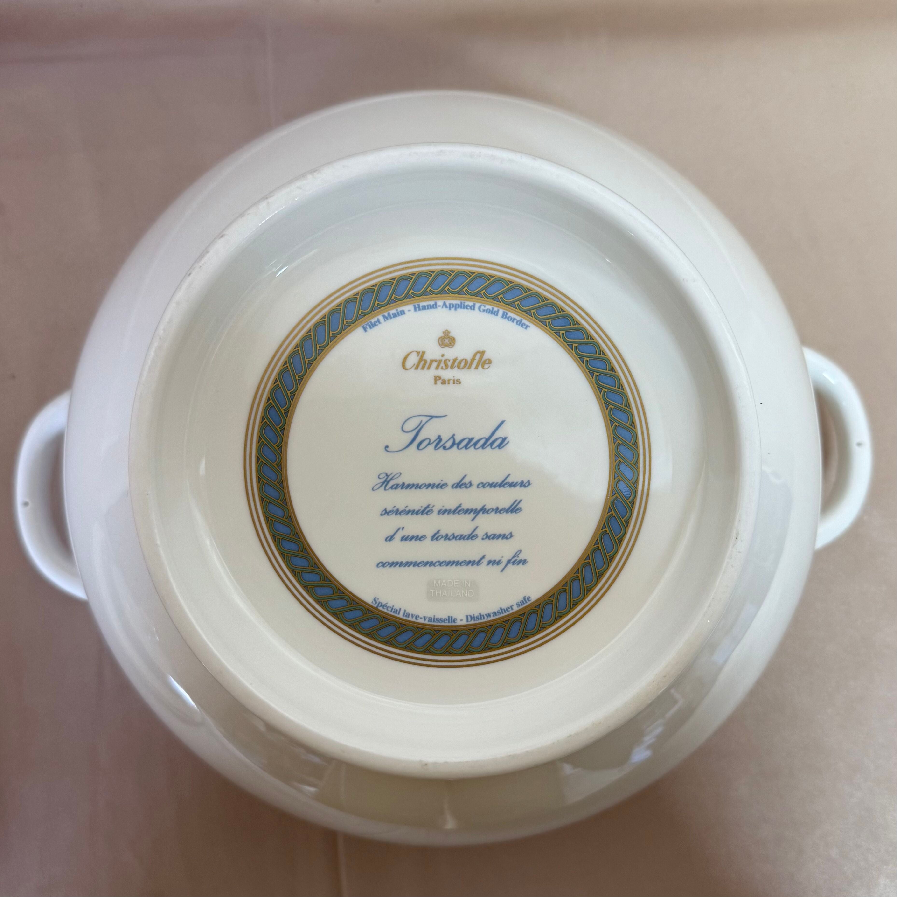 Christofle Torsada Vegetable Dish with Cover Large 7640310