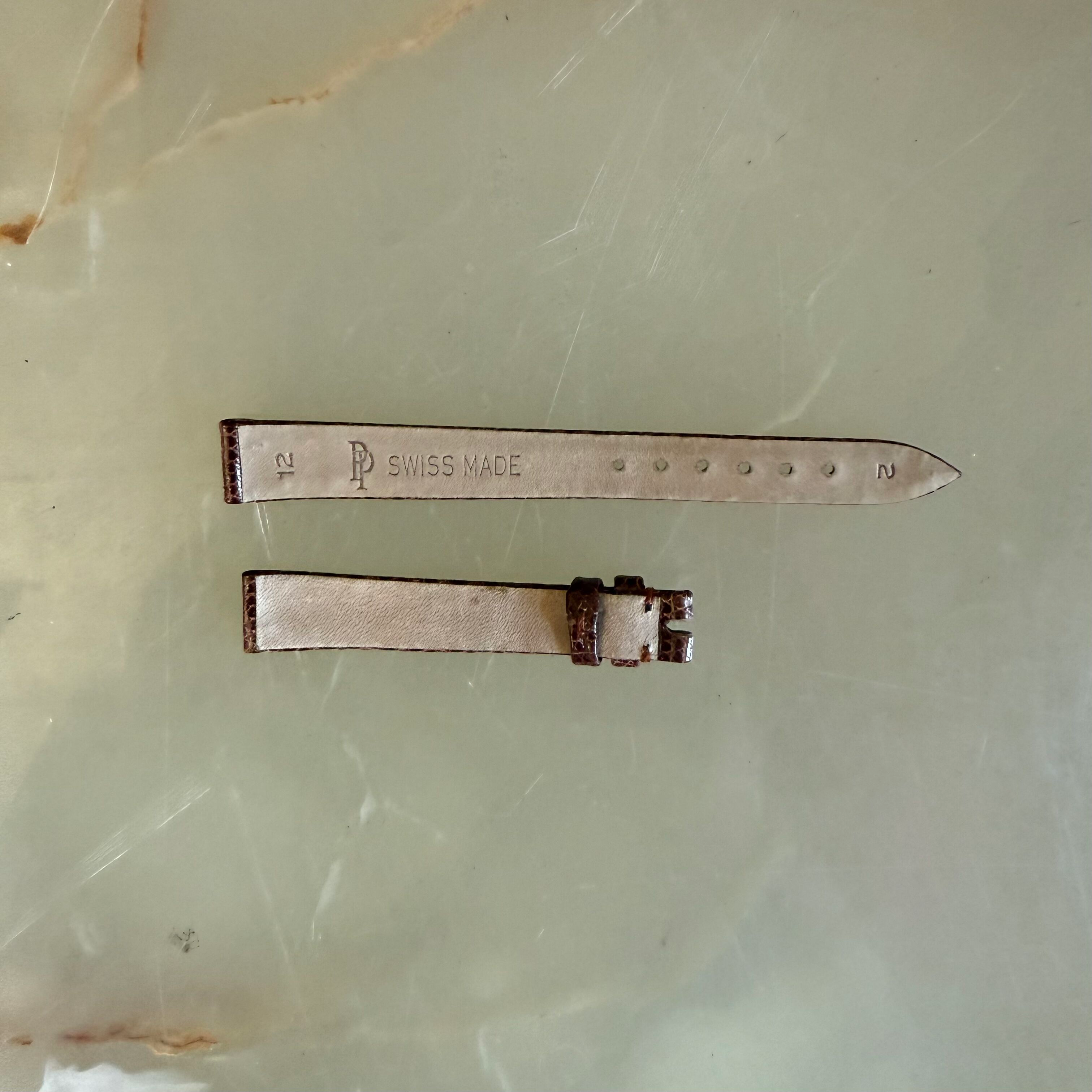 Authentic Patek Philippe Brown Lizard Watch Strap Band 12mm