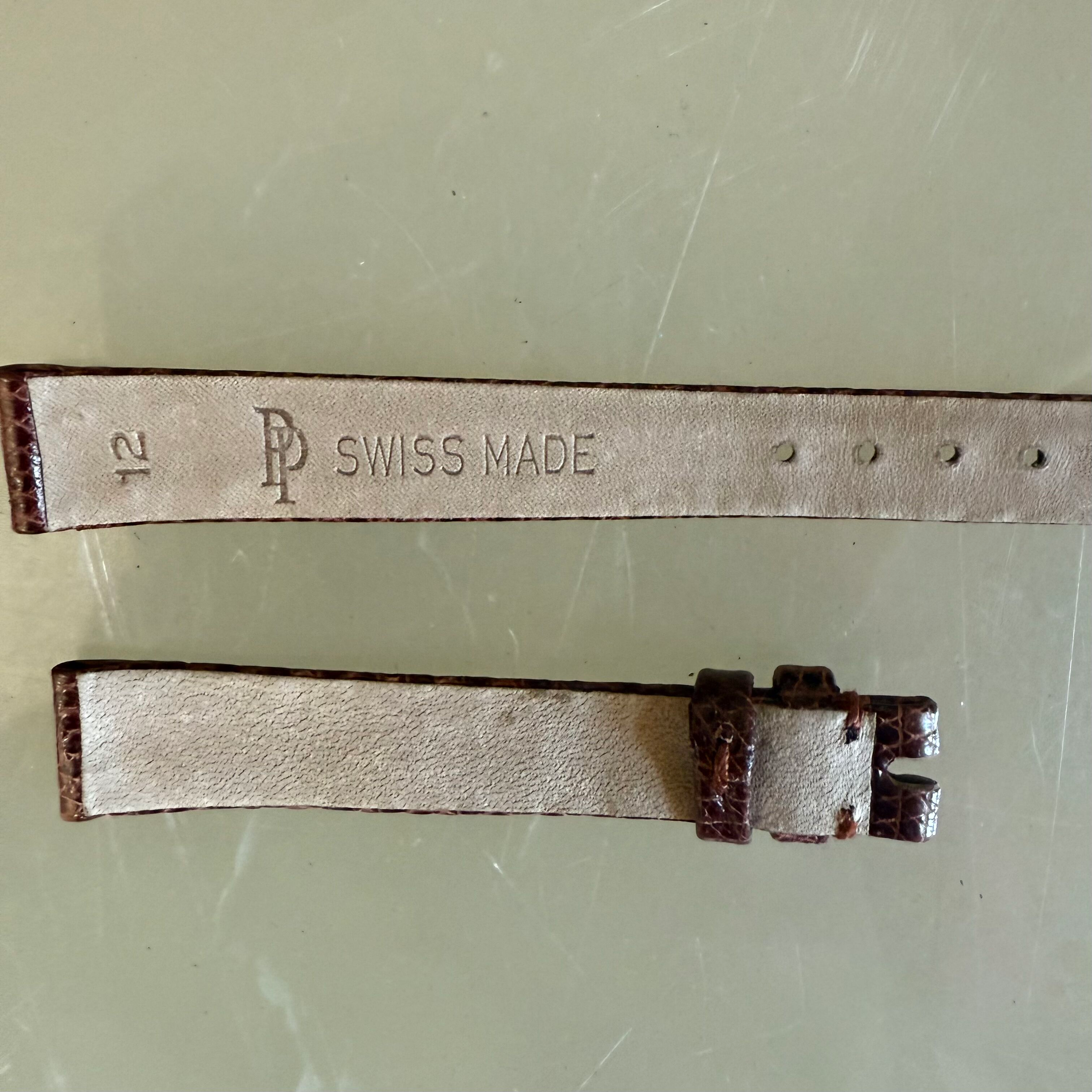 Authentic Patek Philippe Brown Lizard Watch Strap Band 12mm