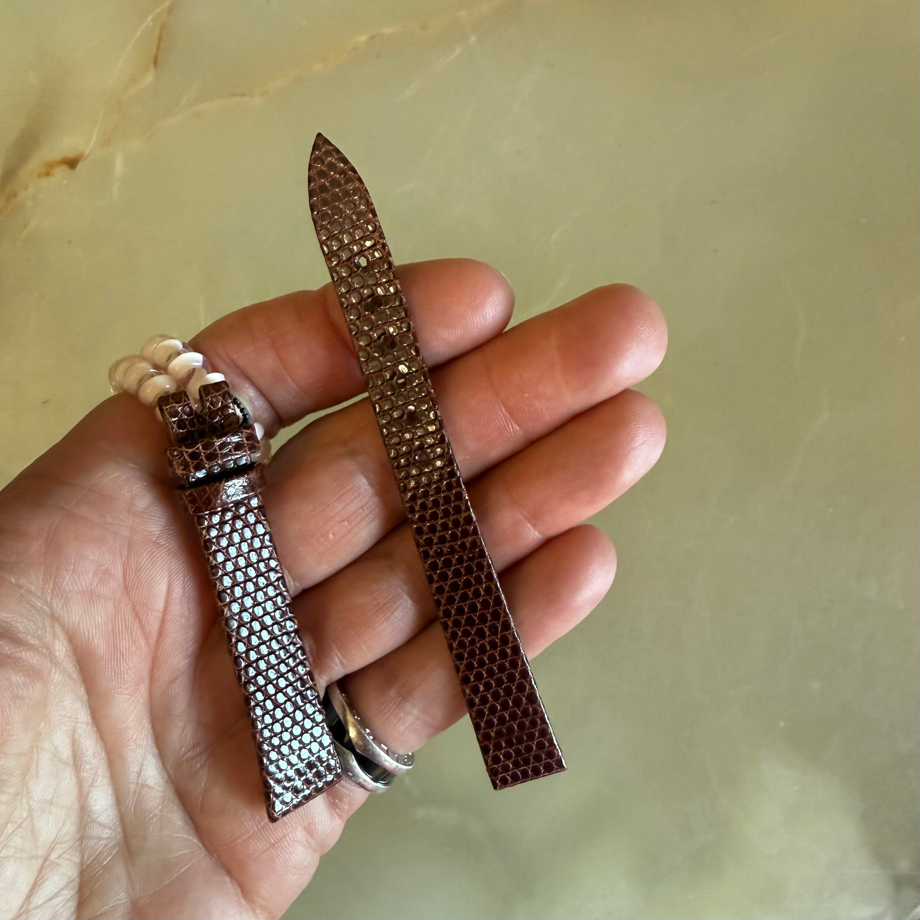 Authentic Patek Philippe Brown Lizard Watch Strap Band 12mm