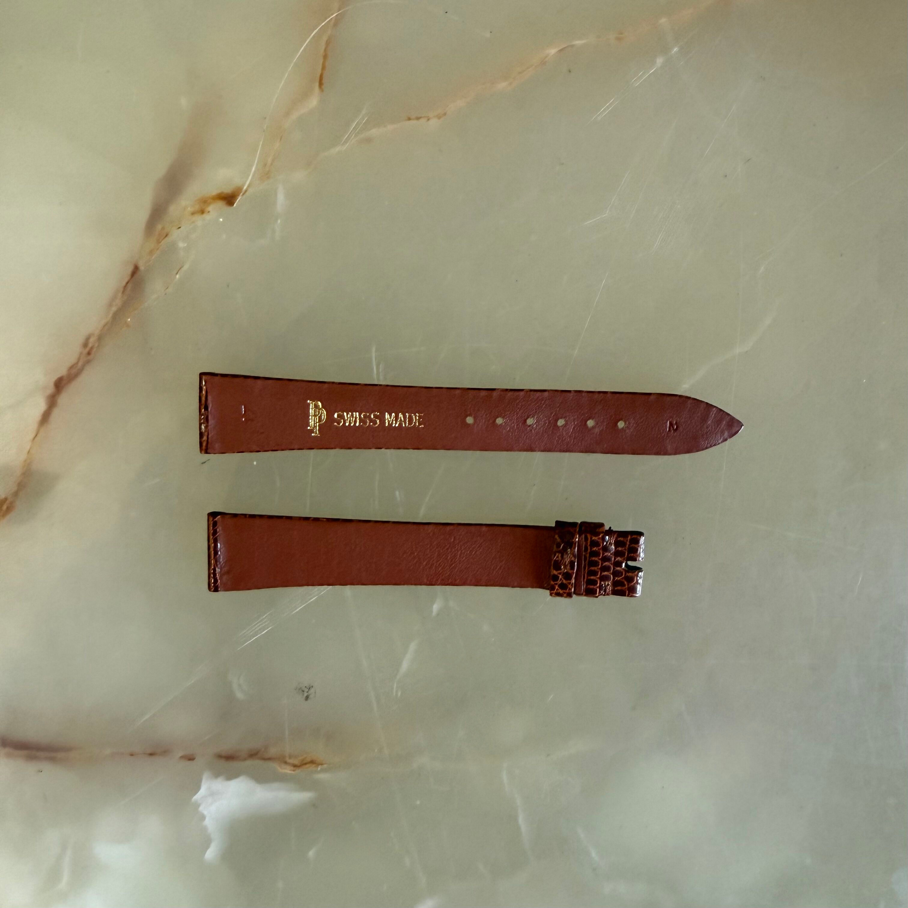 Authentic Patek Philippe Brown Lizard Watch Strap Band 17mm