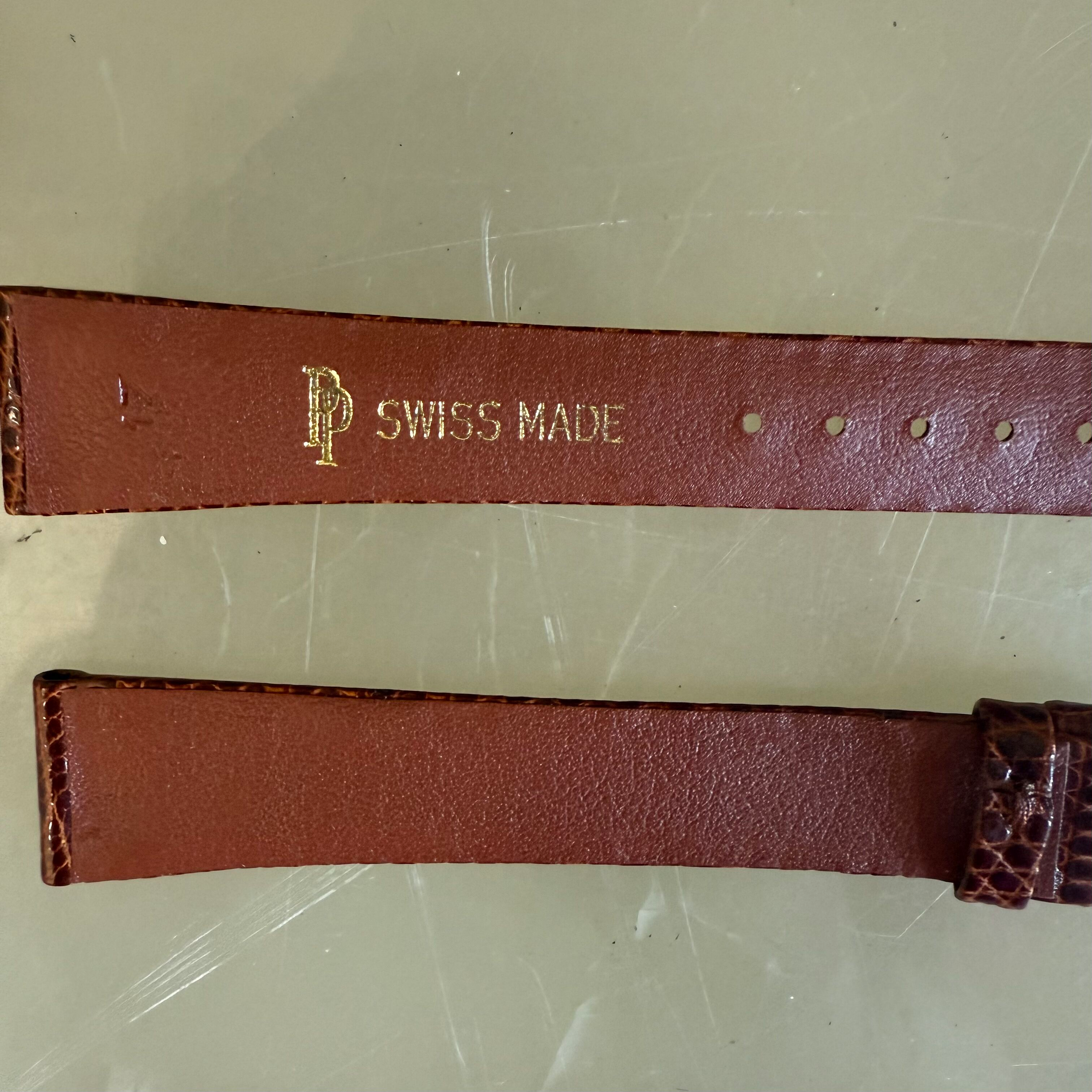 Authentic Patek Philippe Brown Lizard Watch Strap Band 17mm