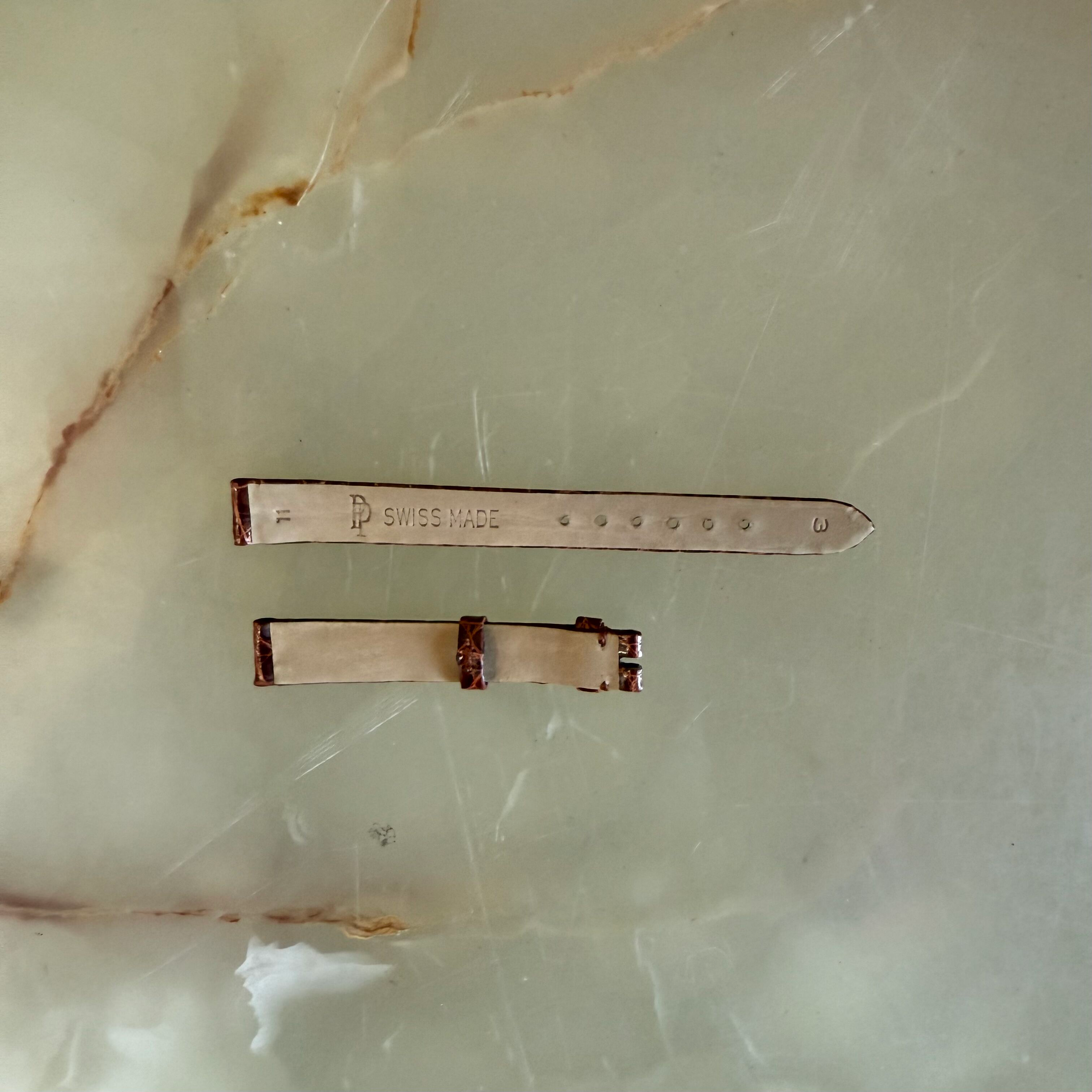 Authentic Patek Philippe Shiny Brown Crocodile Watch Strap Band 11mm