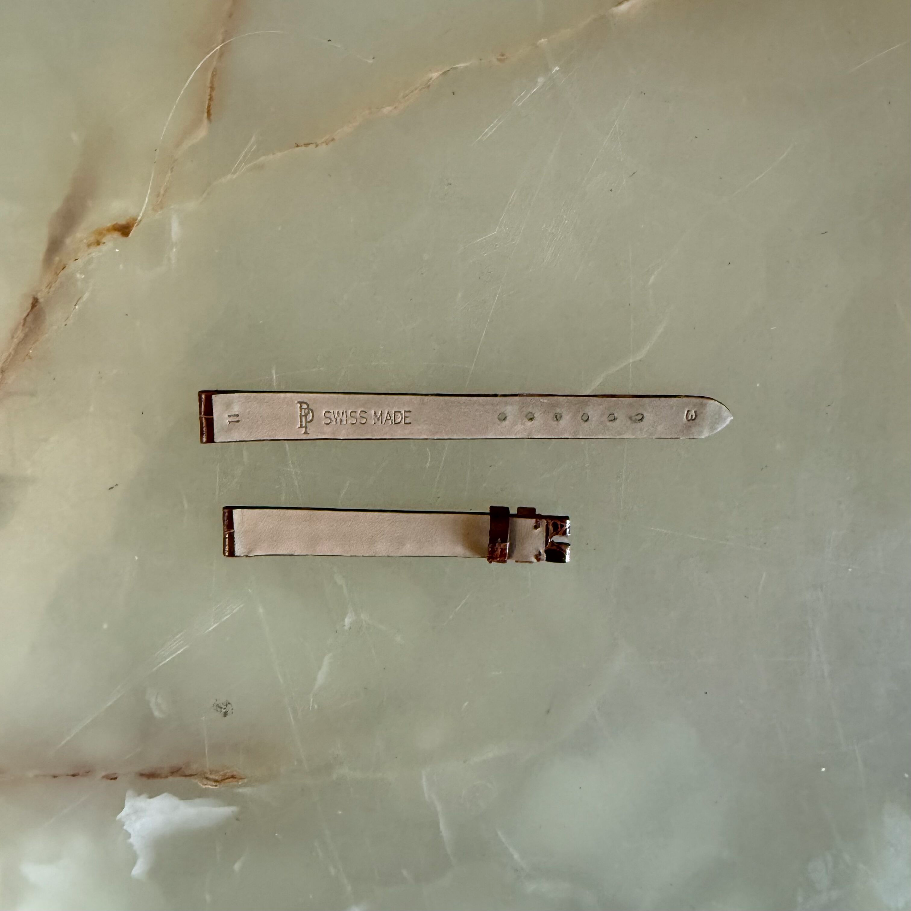 Authentic Patek Philippe Shiny Brown Crocodile Watch Strap Band 11mm