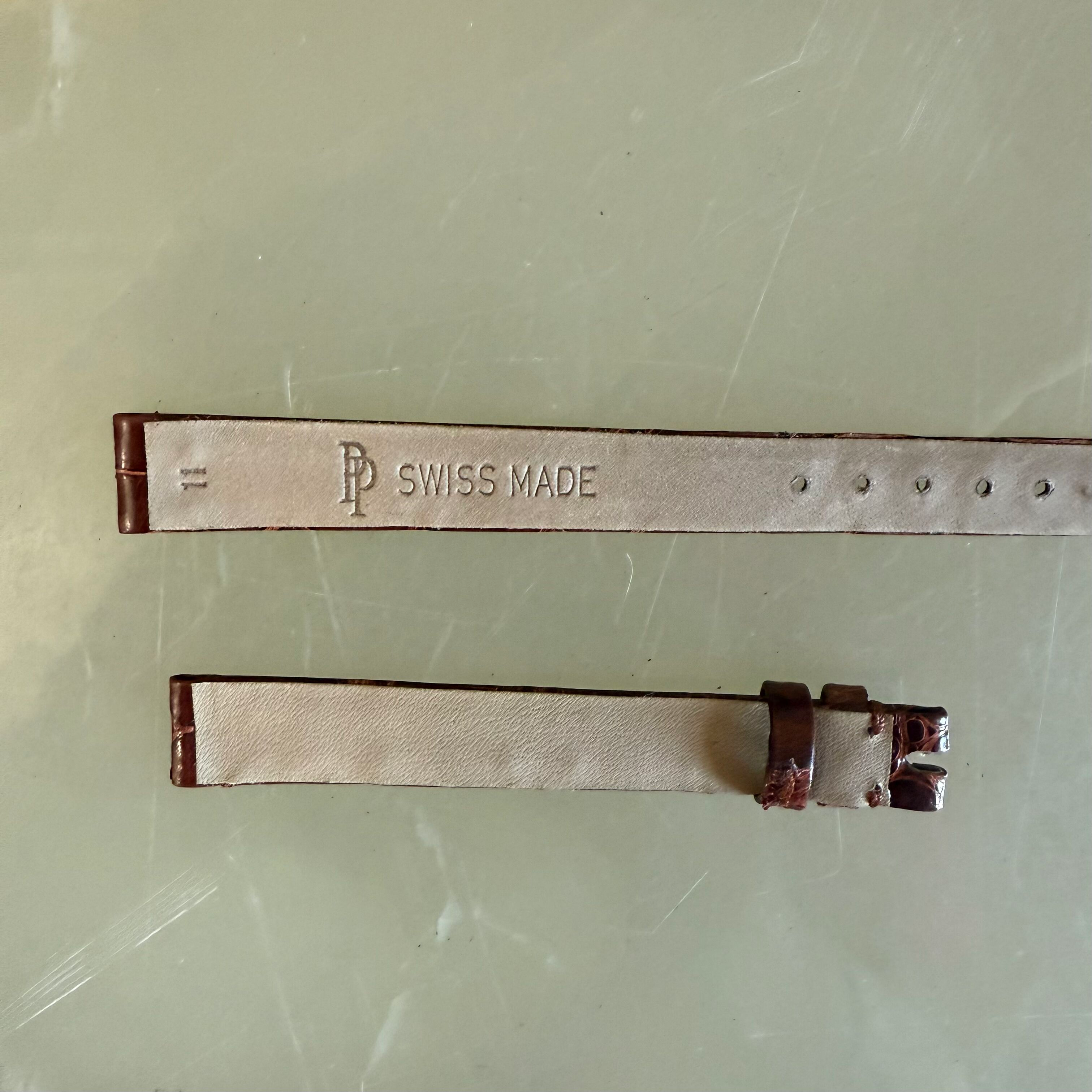 Authentic Patek Philippe Shiny Brown Crocodile Watch Strap Band 11mm